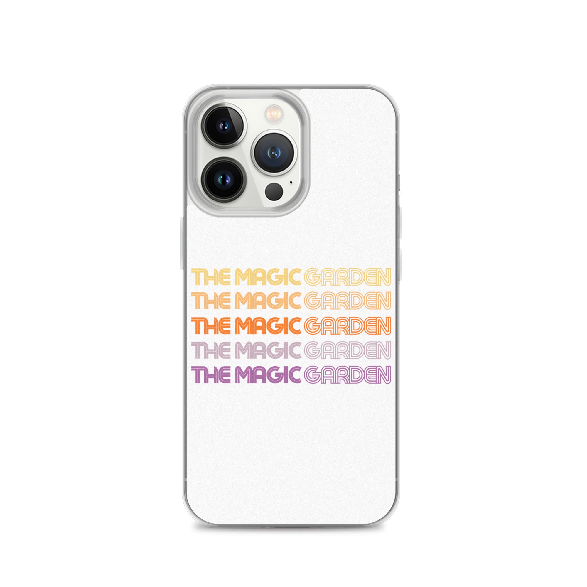 TMG 70s Yellow Rainbow iPhone Cover, White