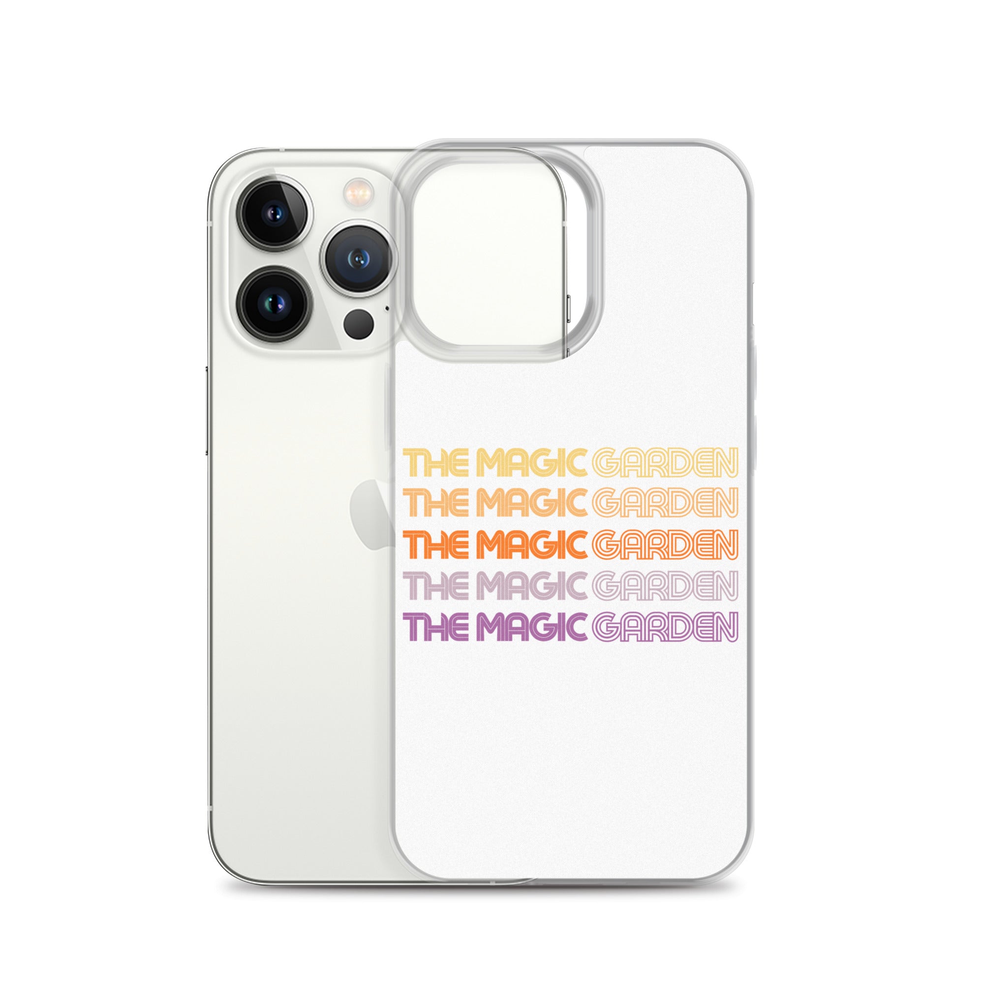 TMG 70s Yellow Rainbow iPhone Cover, White