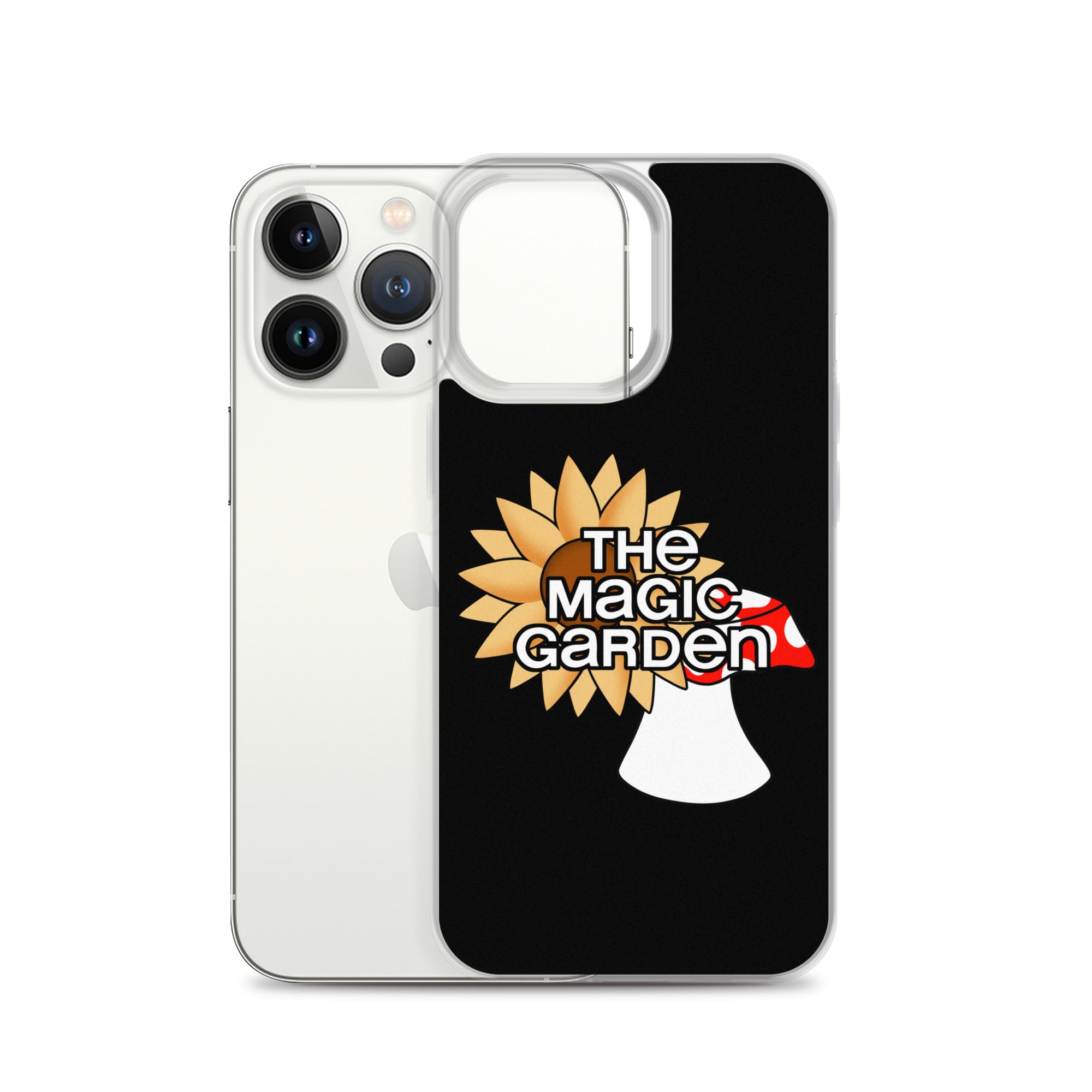 TMG Mushroom & Sunflower iPhone Cover, Black