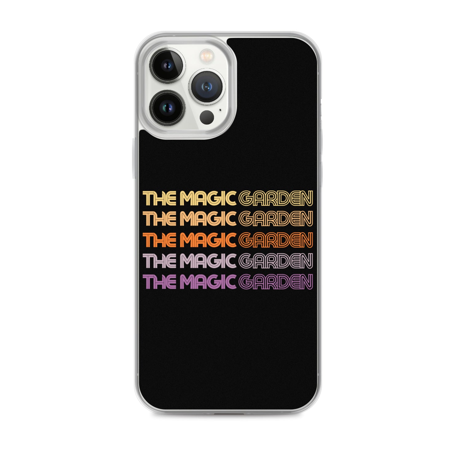 TMG 70s Yellow Rainbow iPhone Cover, Black