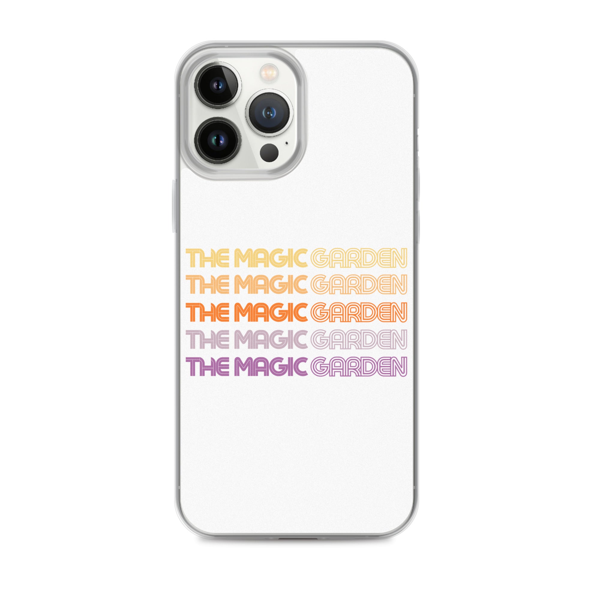 TMG 70s Yellow Rainbow iPhone Cover, White