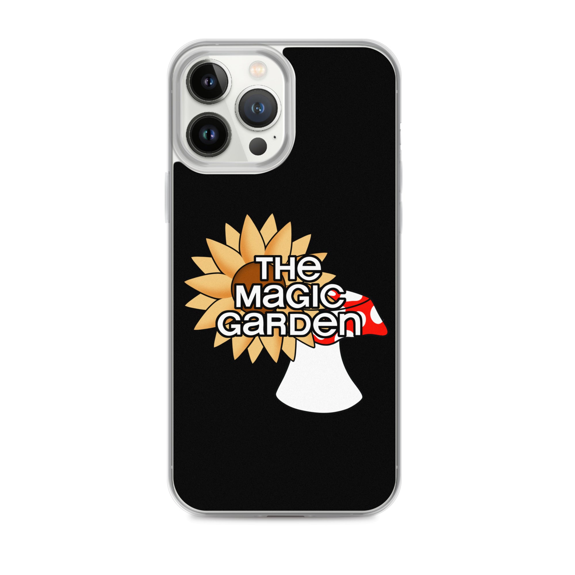 TMG Mushroom & Sunflower iPhone Cover, Black