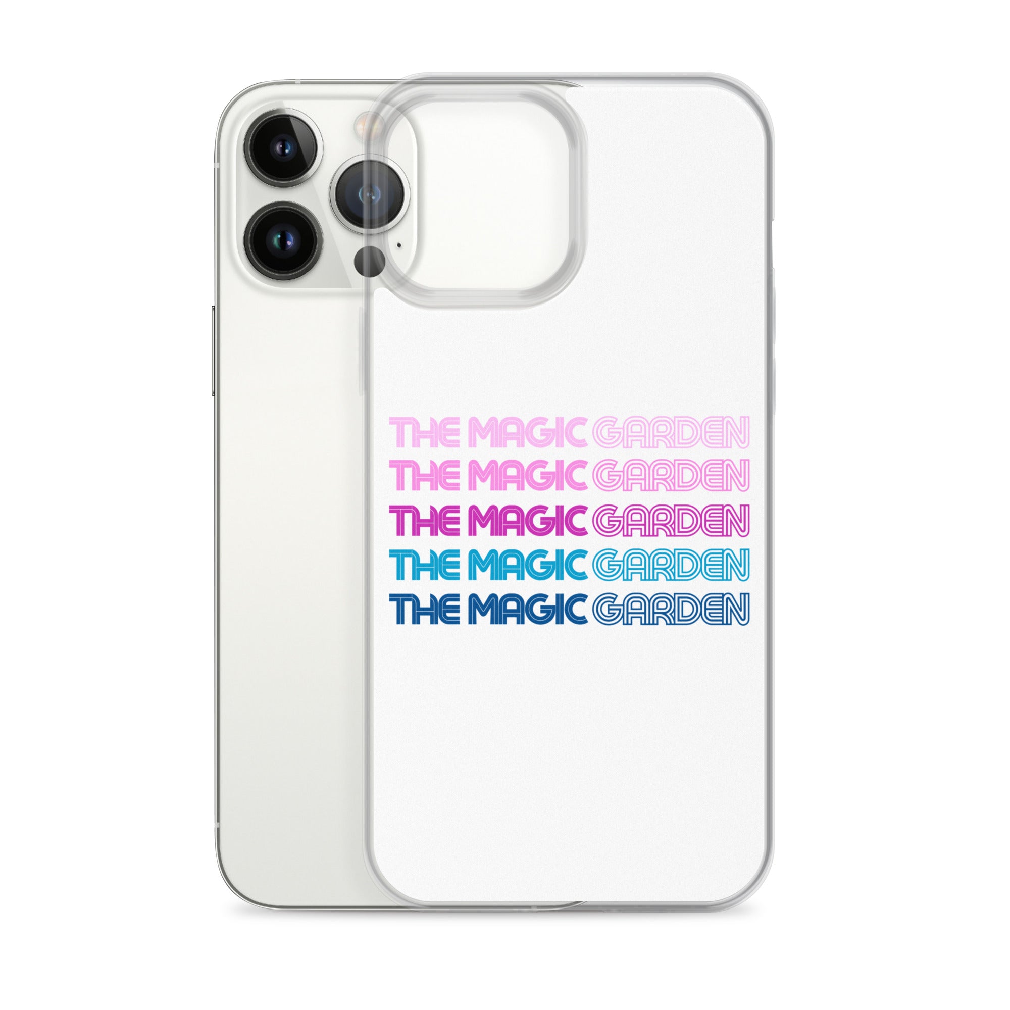 TMG 70s Purple Rainbow iPhone Cover, White