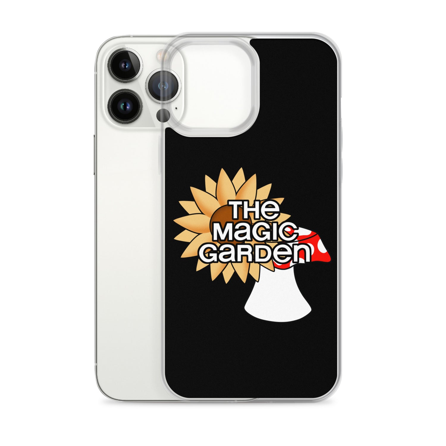 TMG Mushroom & Sunflower iPhone Cover, Black