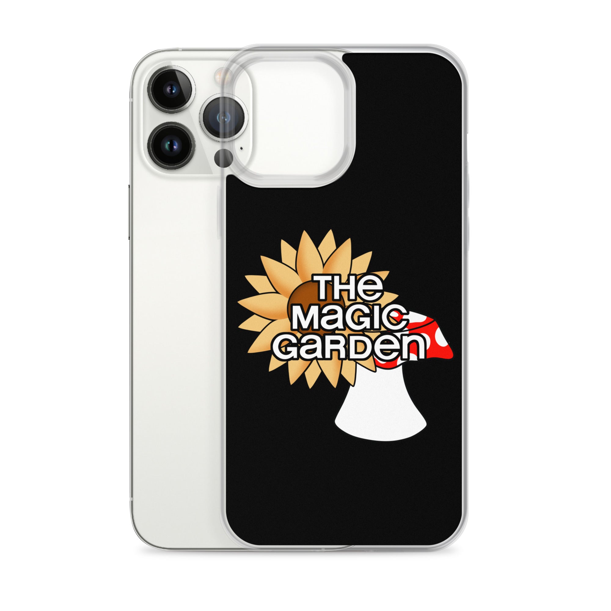 TMG Mushroom & Sunflower iPhone Cover, Black