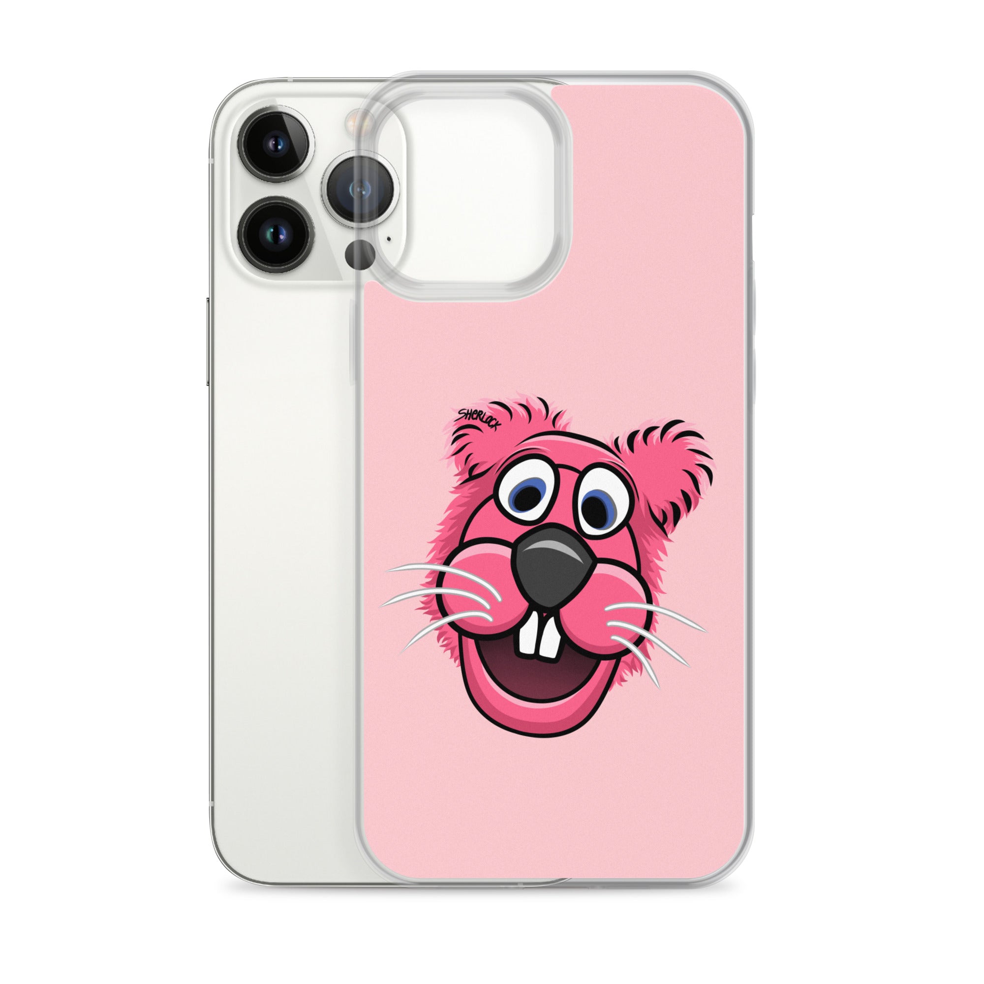 Sherlock The Squirrel iPhone Cover, Pink