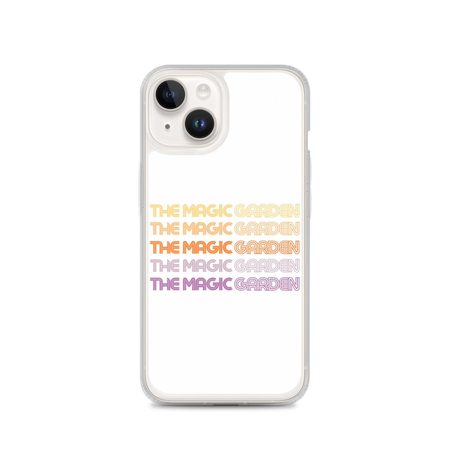 TMG 70s Yellow Rainbow iPhone Cover, White