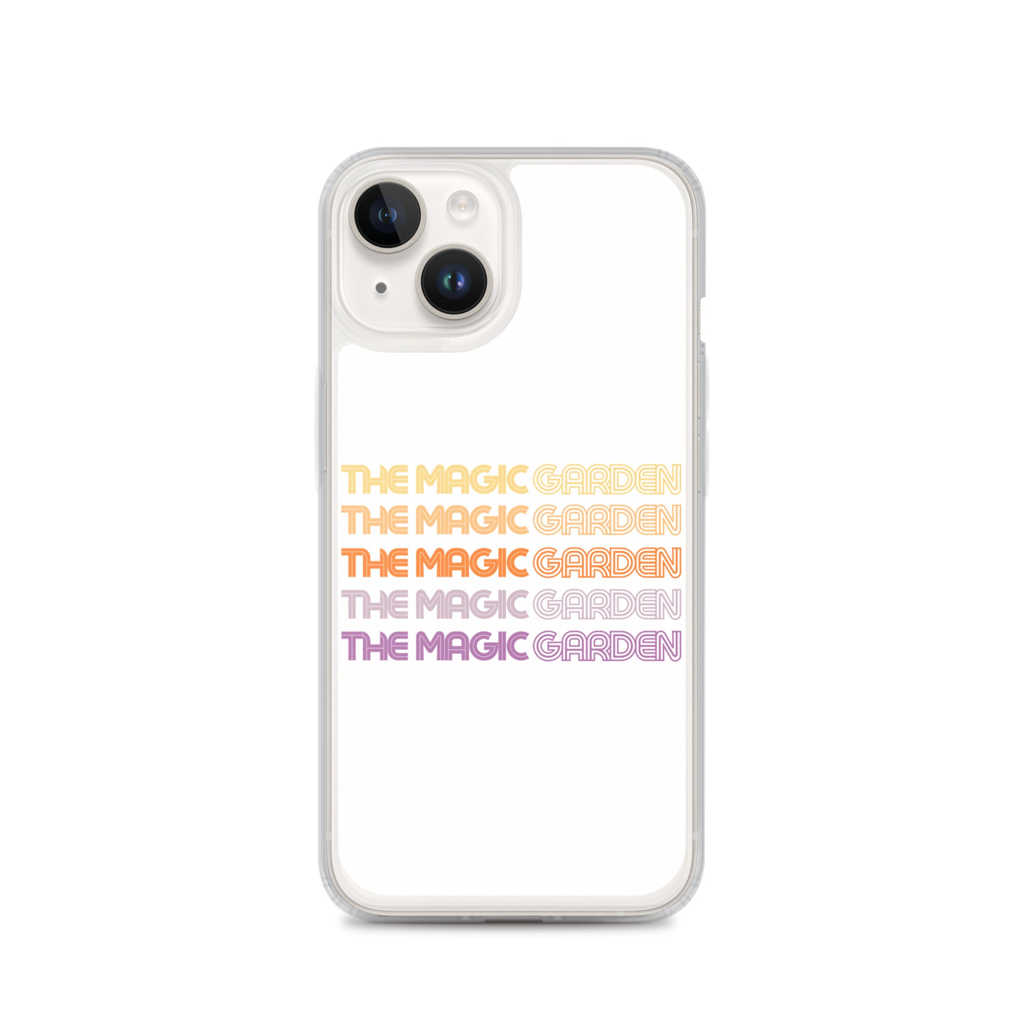 TMG 70s Yellow Rainbow iPhone Cover, White
