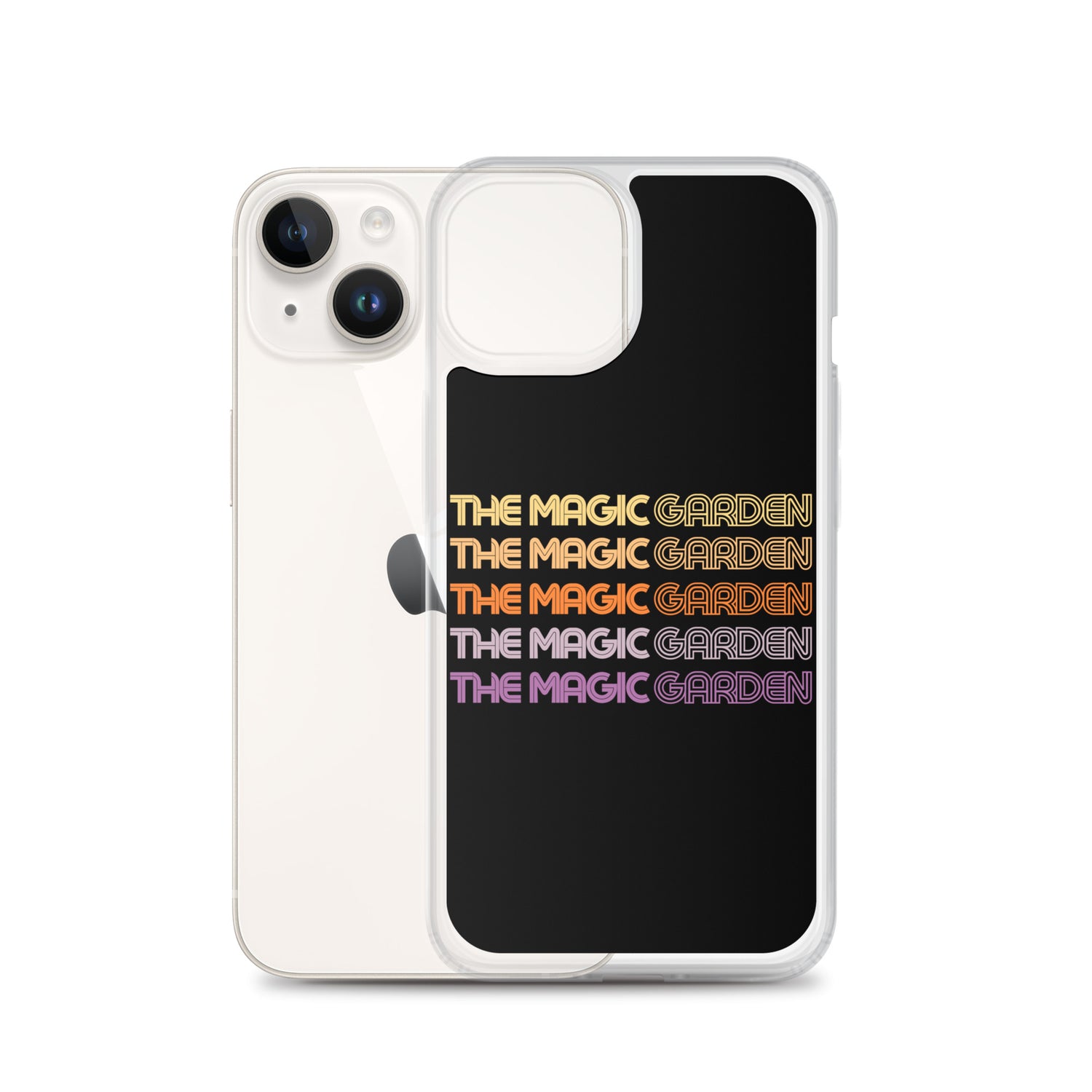 TMG 70s Yellow Rainbow iPhone Cover, Black