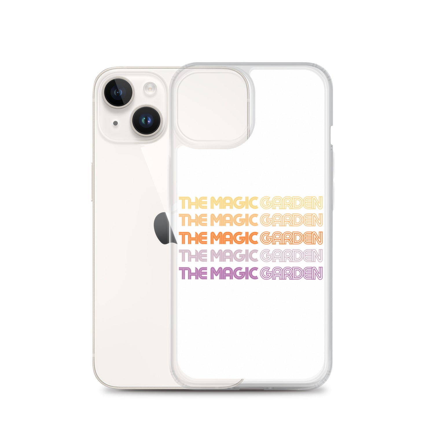 TMG 70s Yellow Rainbow iPhone Cover, White