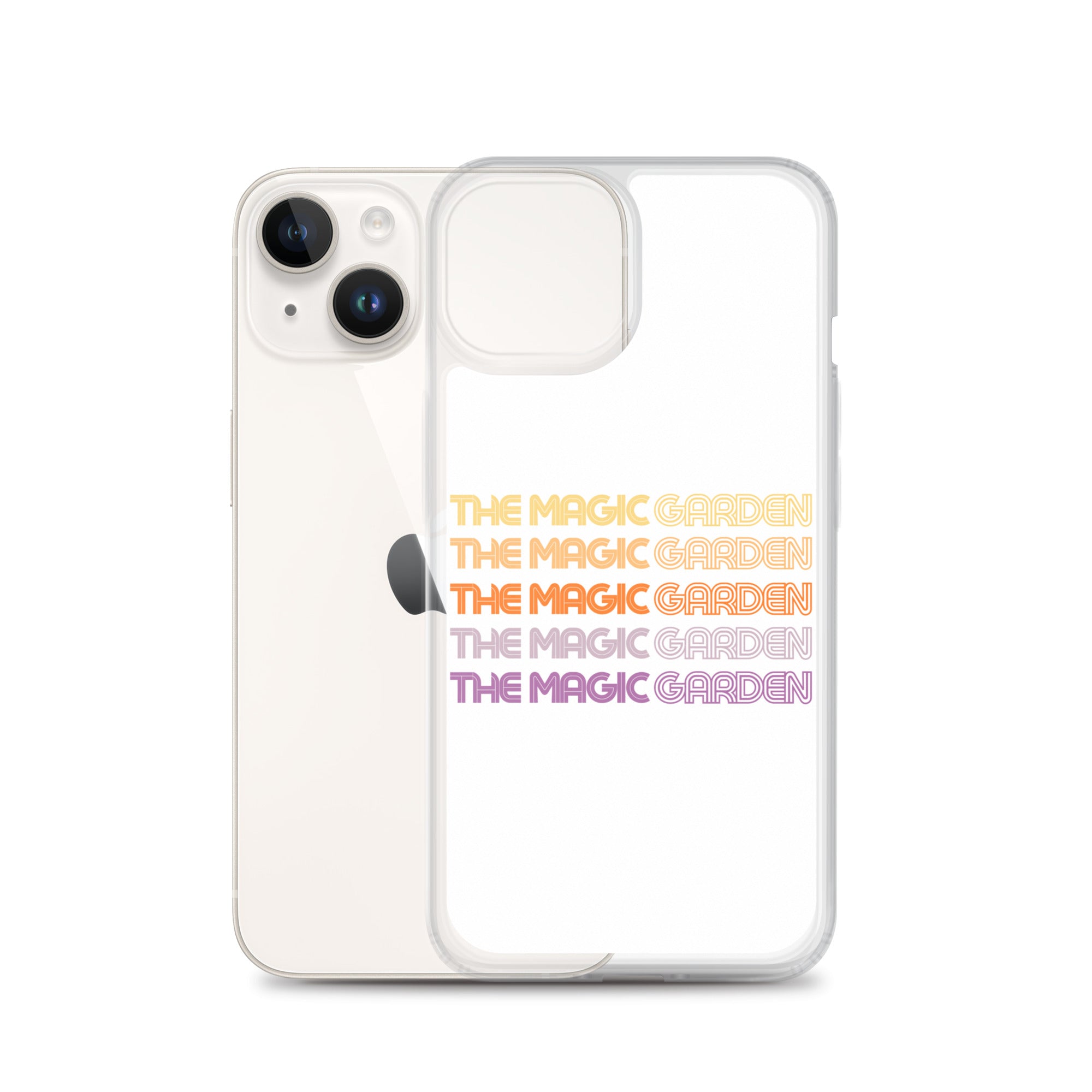 TMG 70s Yellow Rainbow iPhone Cover, White