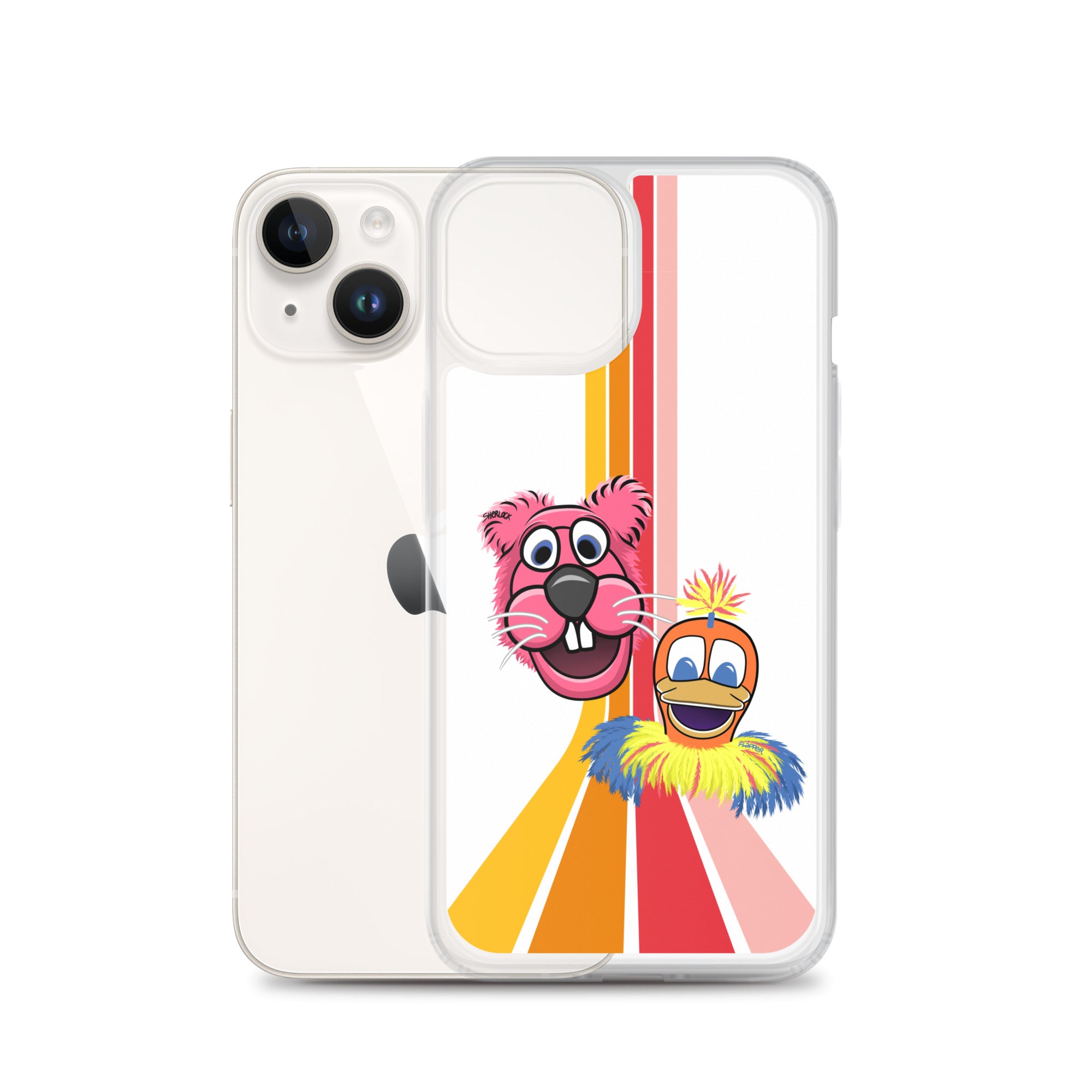 Sherlock & Flapper iPhone Cover, White