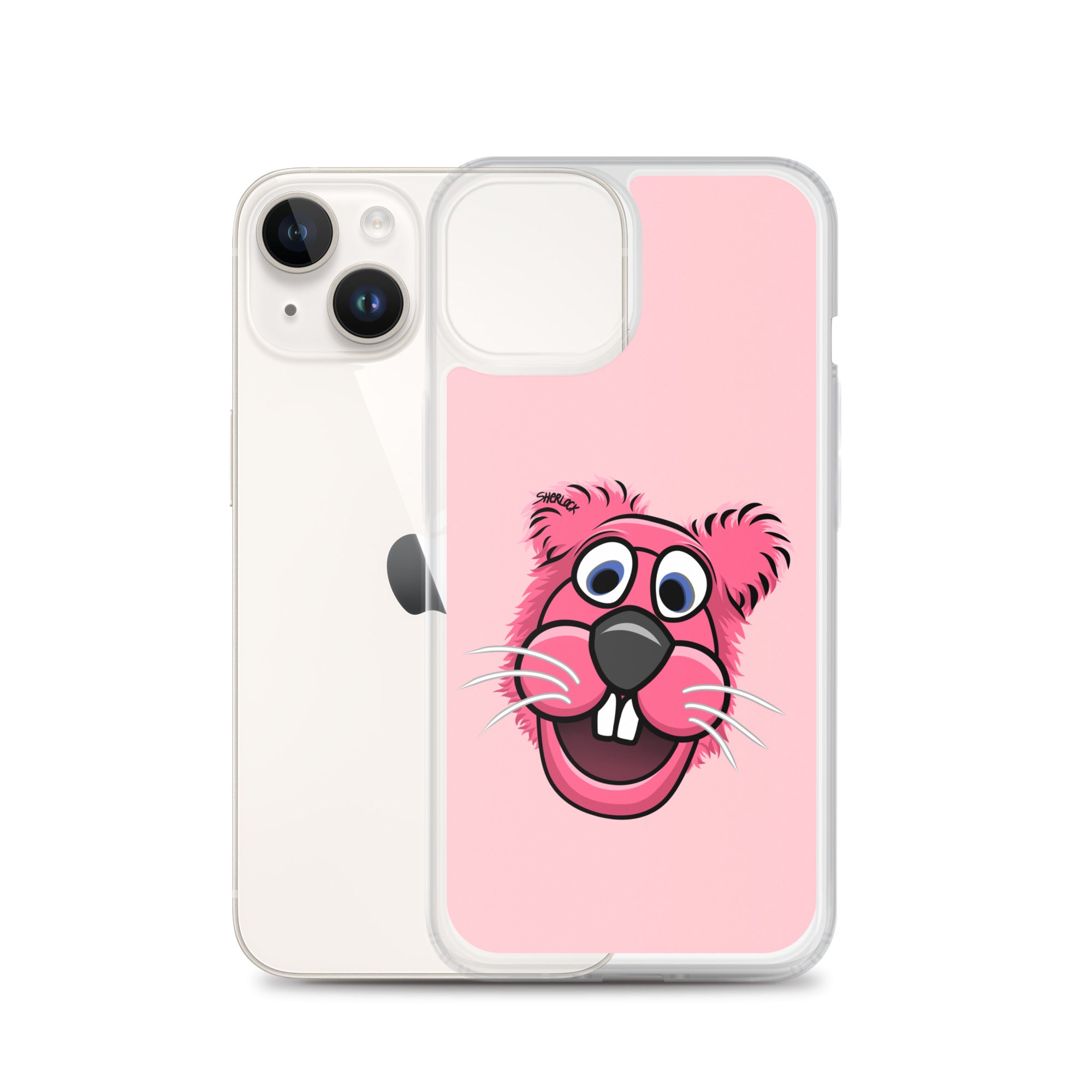 Sherlock The Squirrel iPhone Cover, Pink