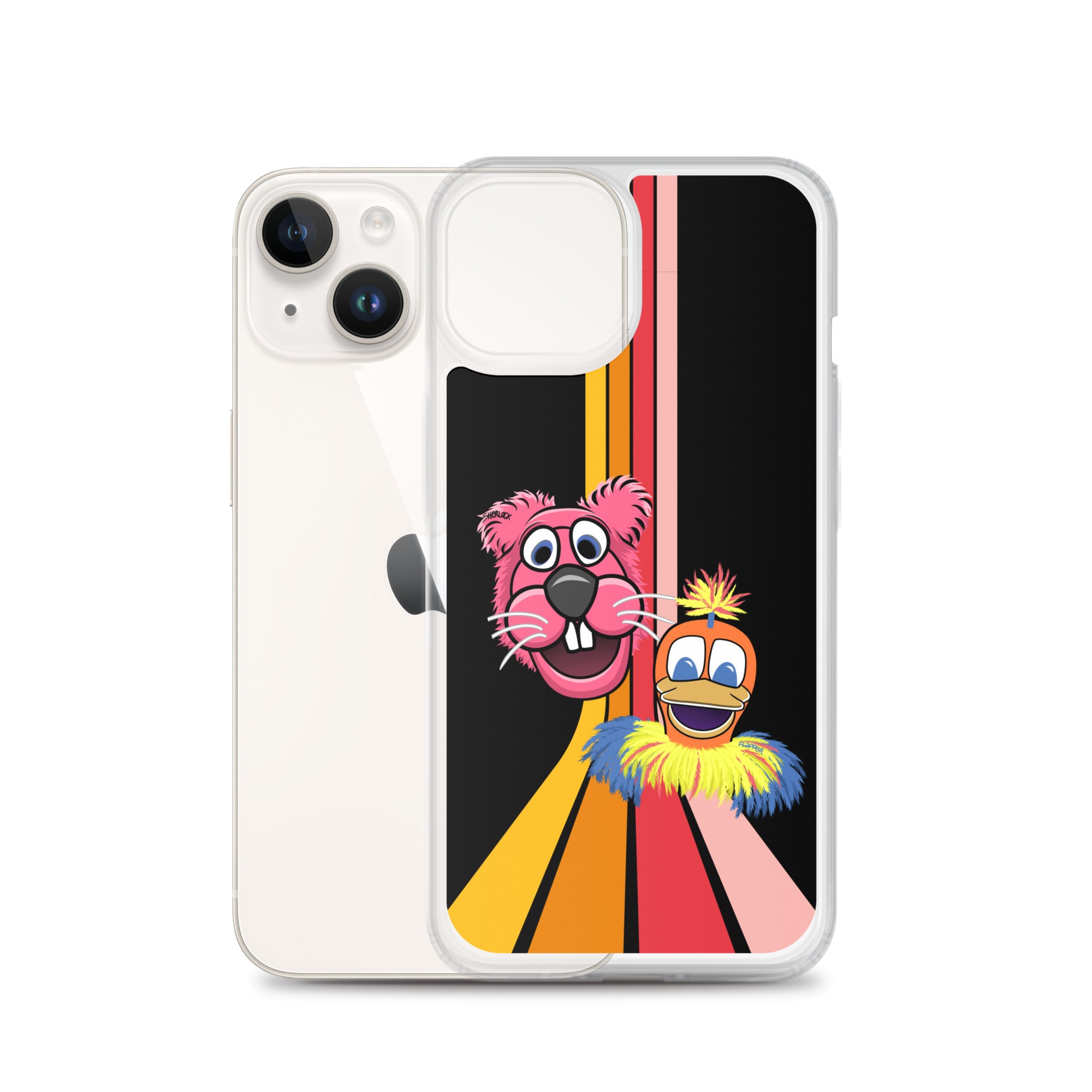 Sherlock & Flapper iPhone Cover, Black