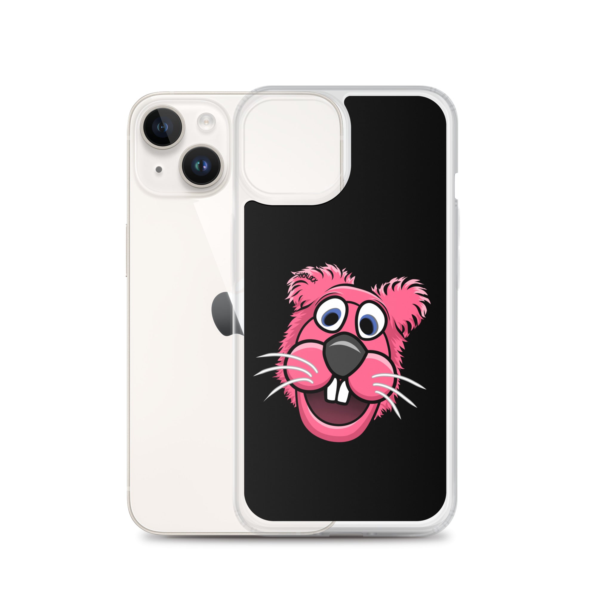 Sherlock The Squirrel iPhone Cover, Black