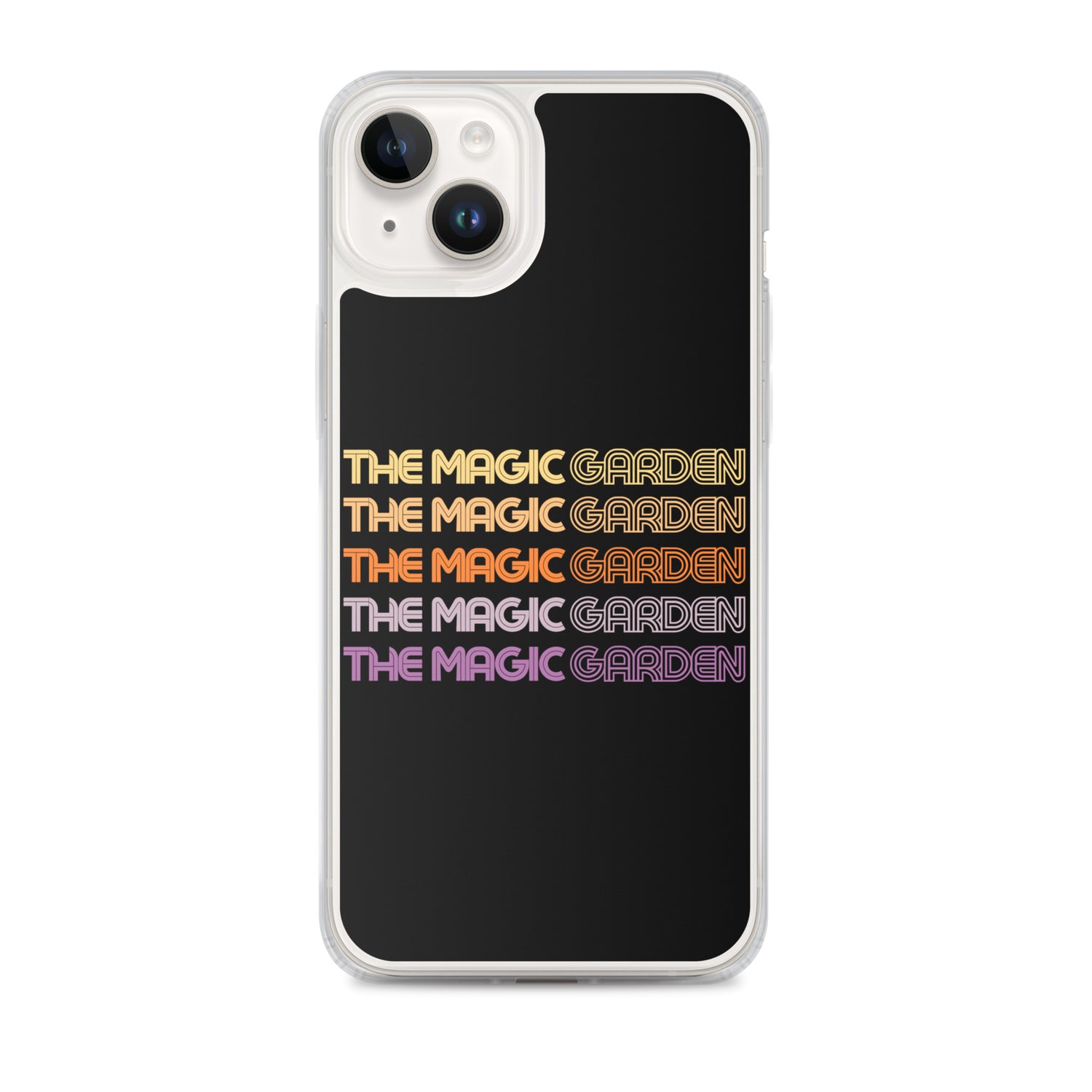 TMG 70s Yellow Rainbow iPhone Cover, Black