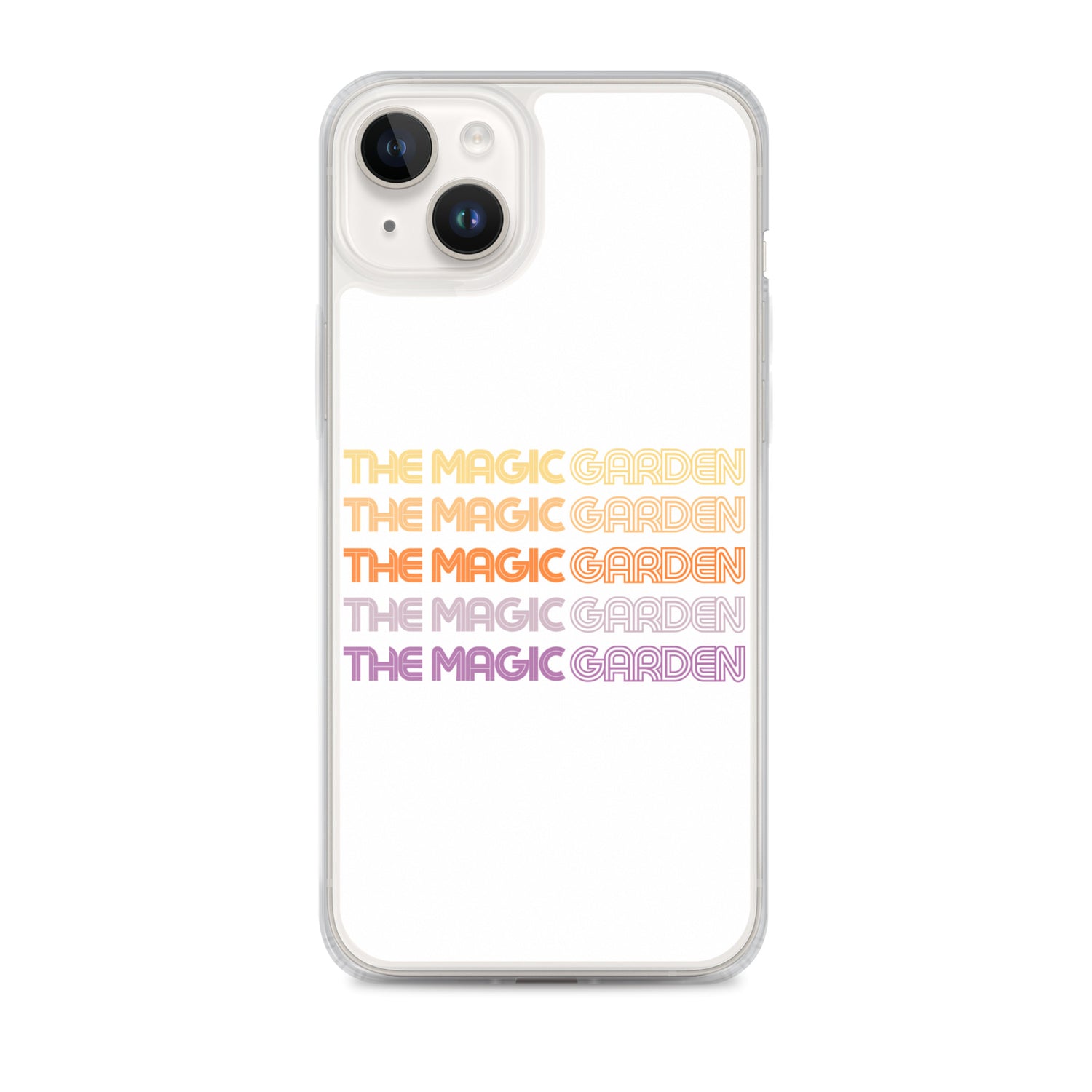 TMG 70s Yellow Rainbow iPhone Cover, White
