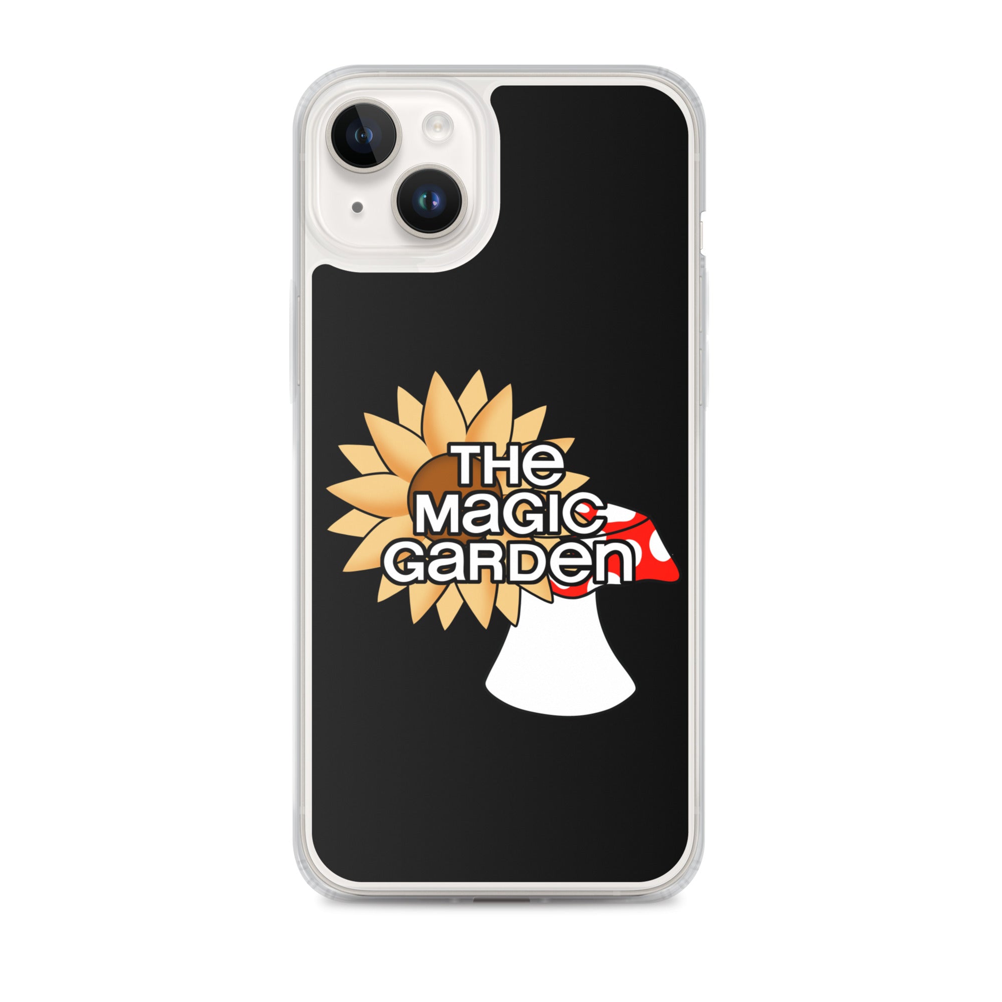 TMG Mushroom & Sunflower iPhone Cover, Black