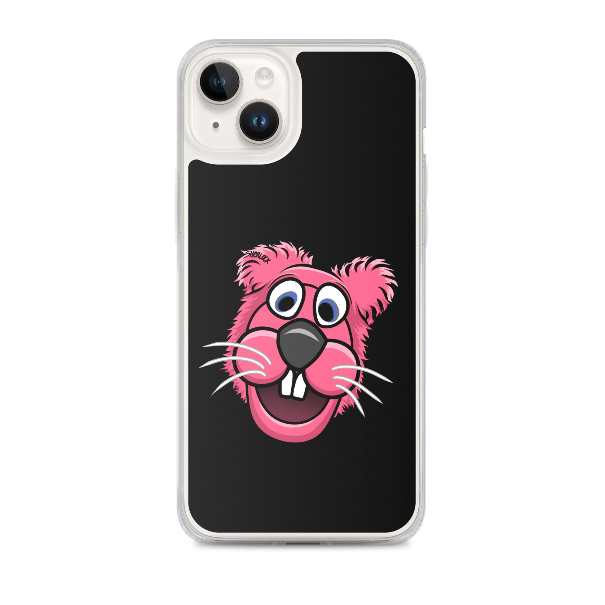 Sherlock The Squirrel iPhone Cover, Black