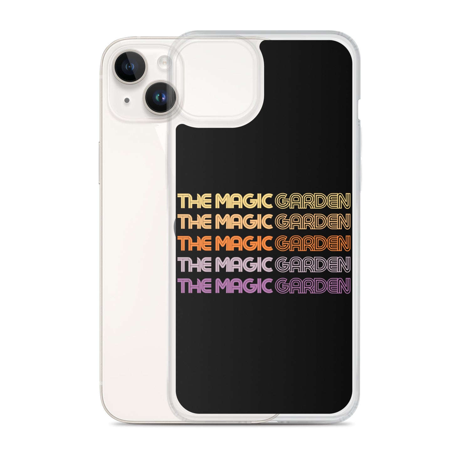 TMG 70s Yellow Rainbow iPhone Cover, Black