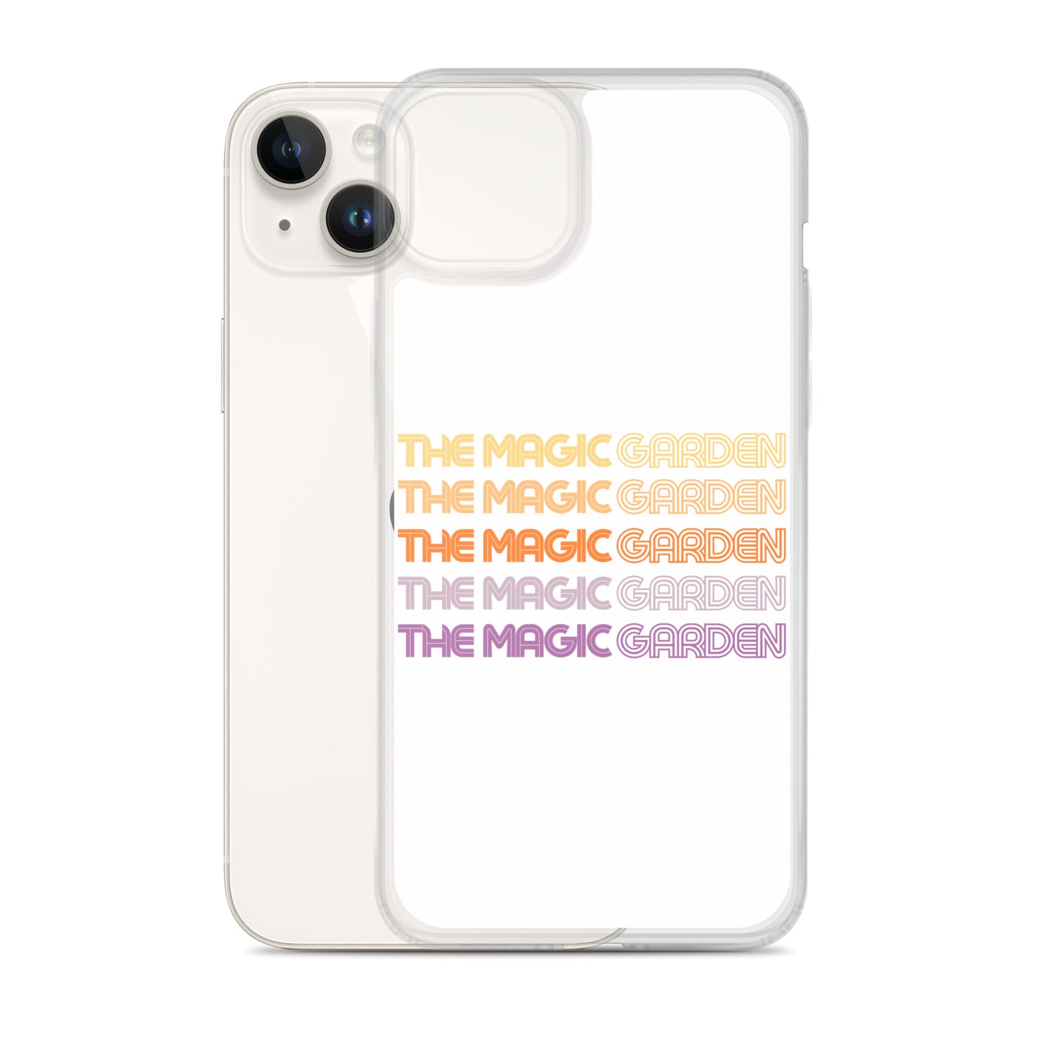 TMG 70s Yellow Rainbow iPhone Cover, White