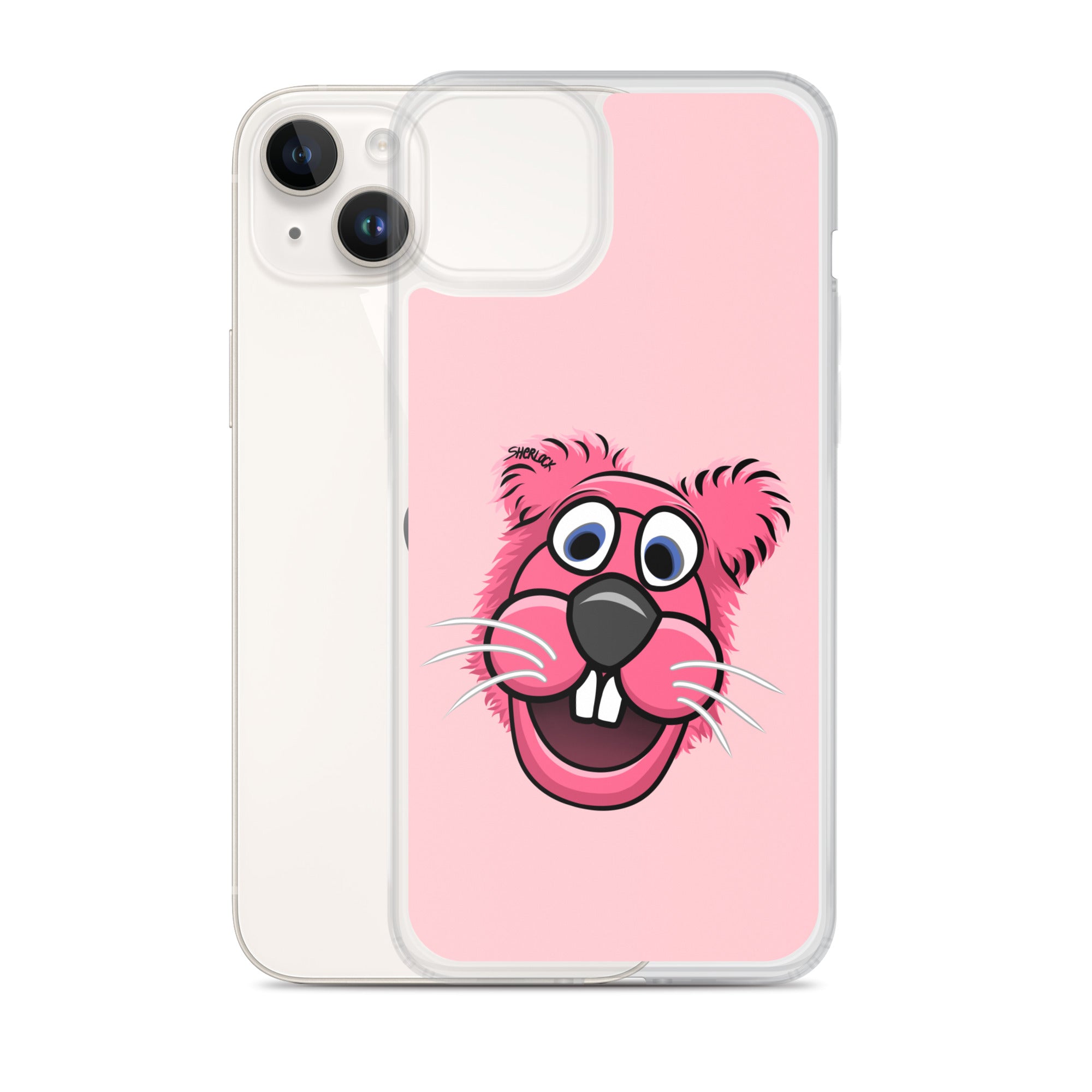 Sherlock The Squirrel iPhone Cover, Pink