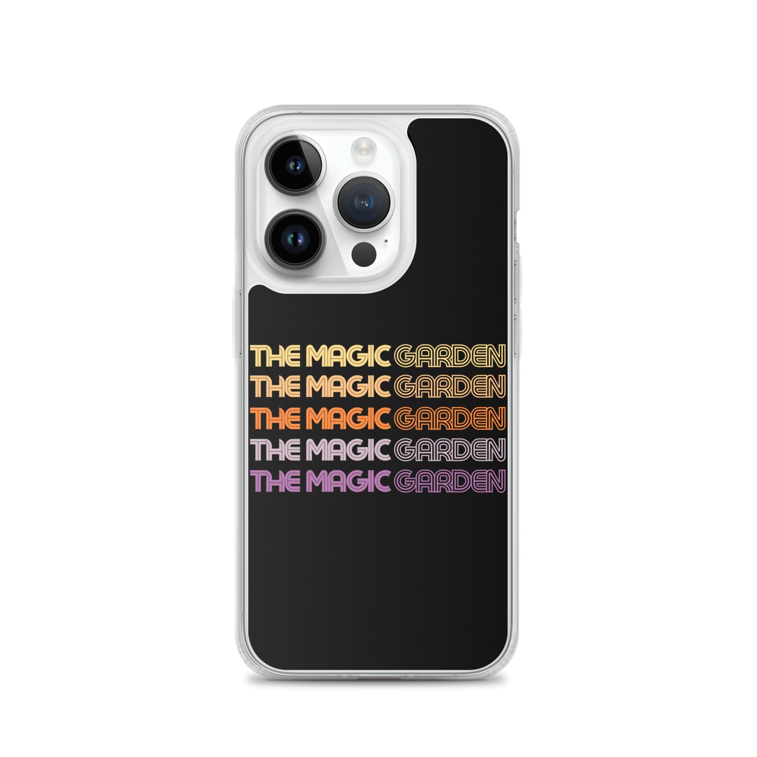 TMG 70s Yellow Rainbow iPhone Cover, Black