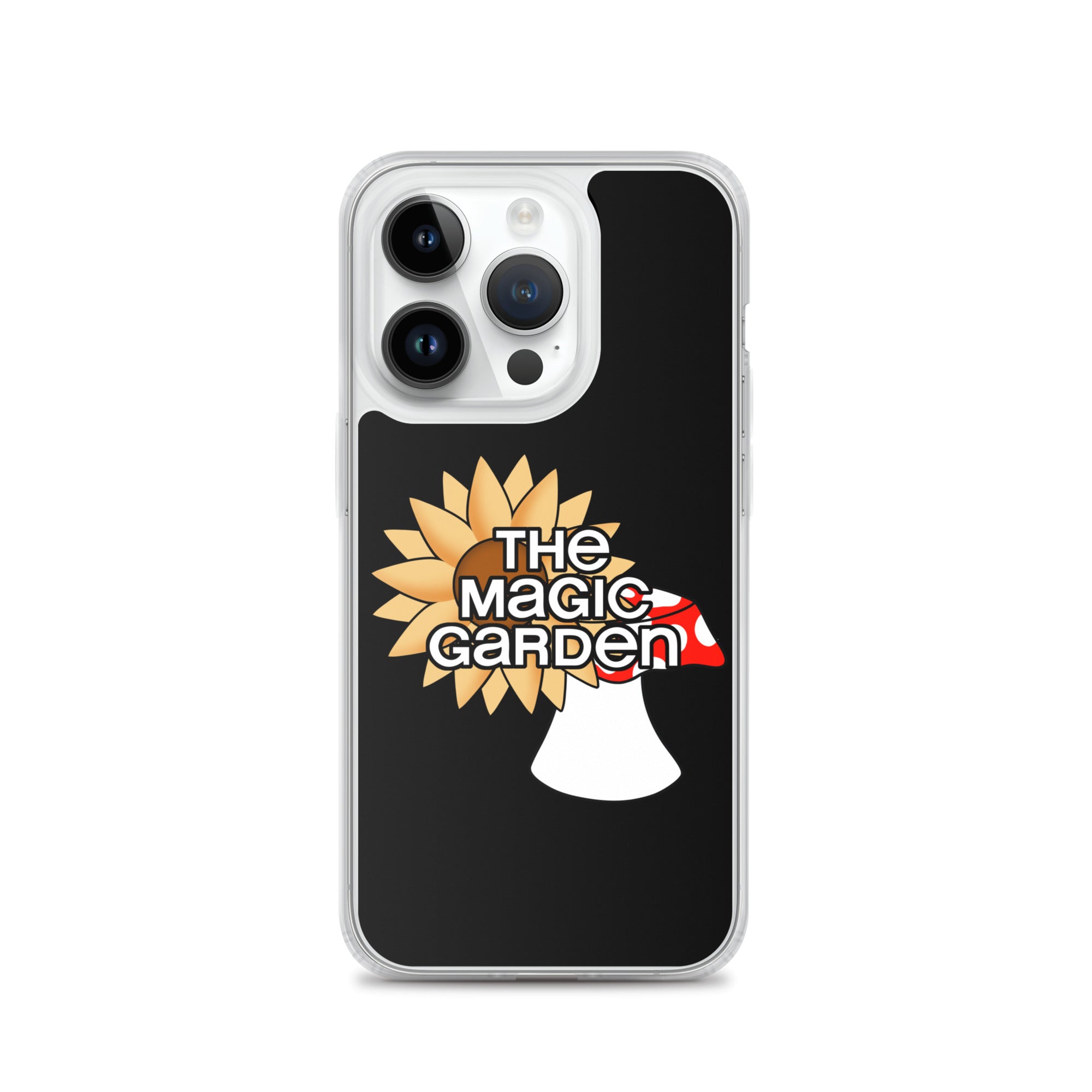 TMG Mushroom & Sunflower iPhone Cover, Black