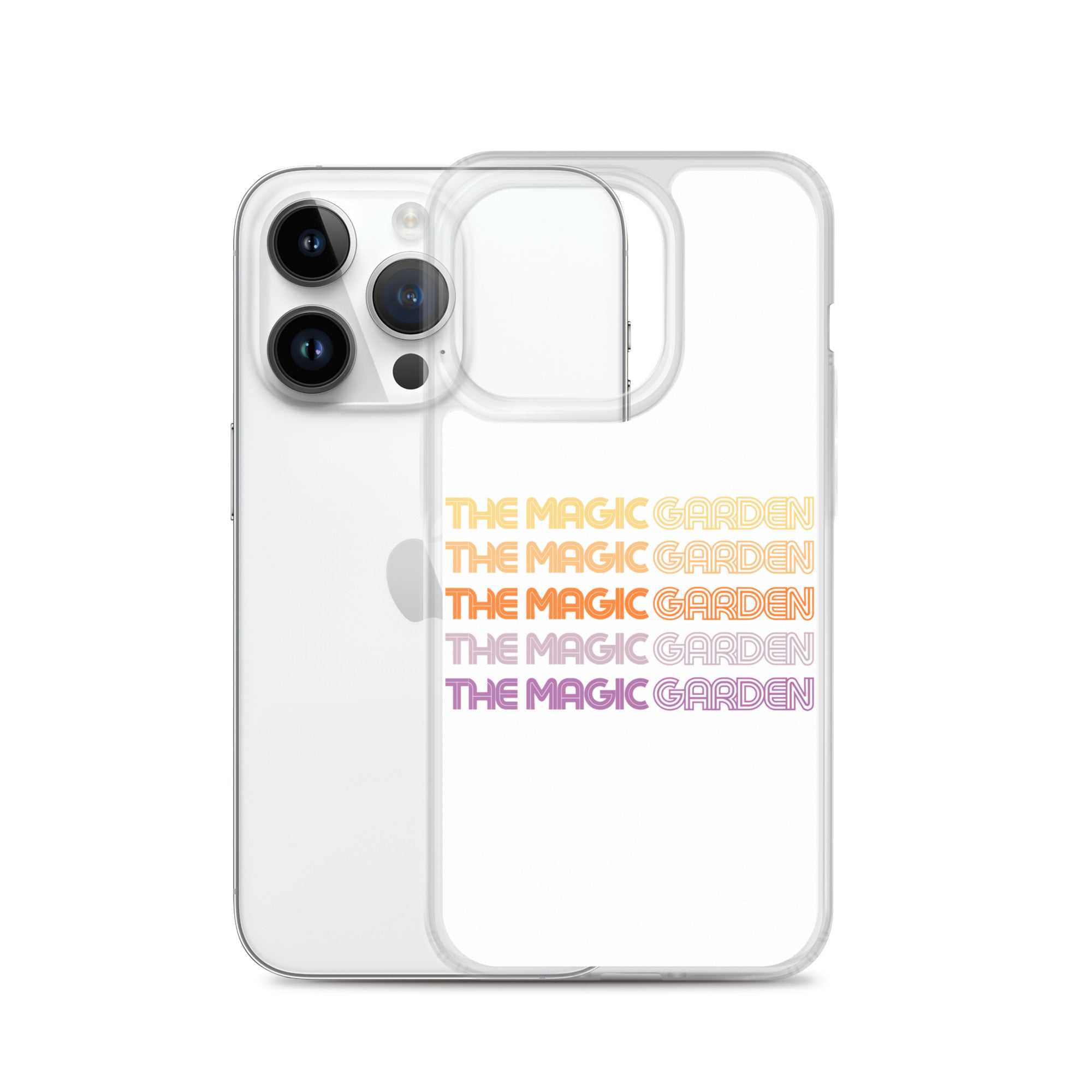 TMG 70s Yellow Rainbow iPhone Cover, White