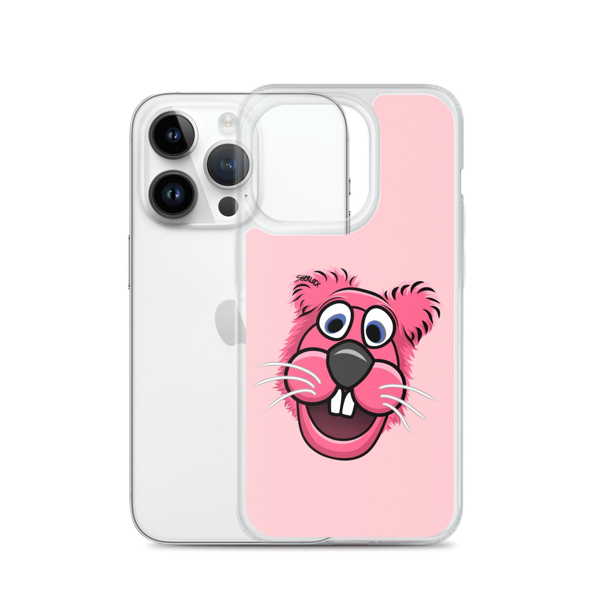 Sherlock The Squirrel iPhone Cover, Pink