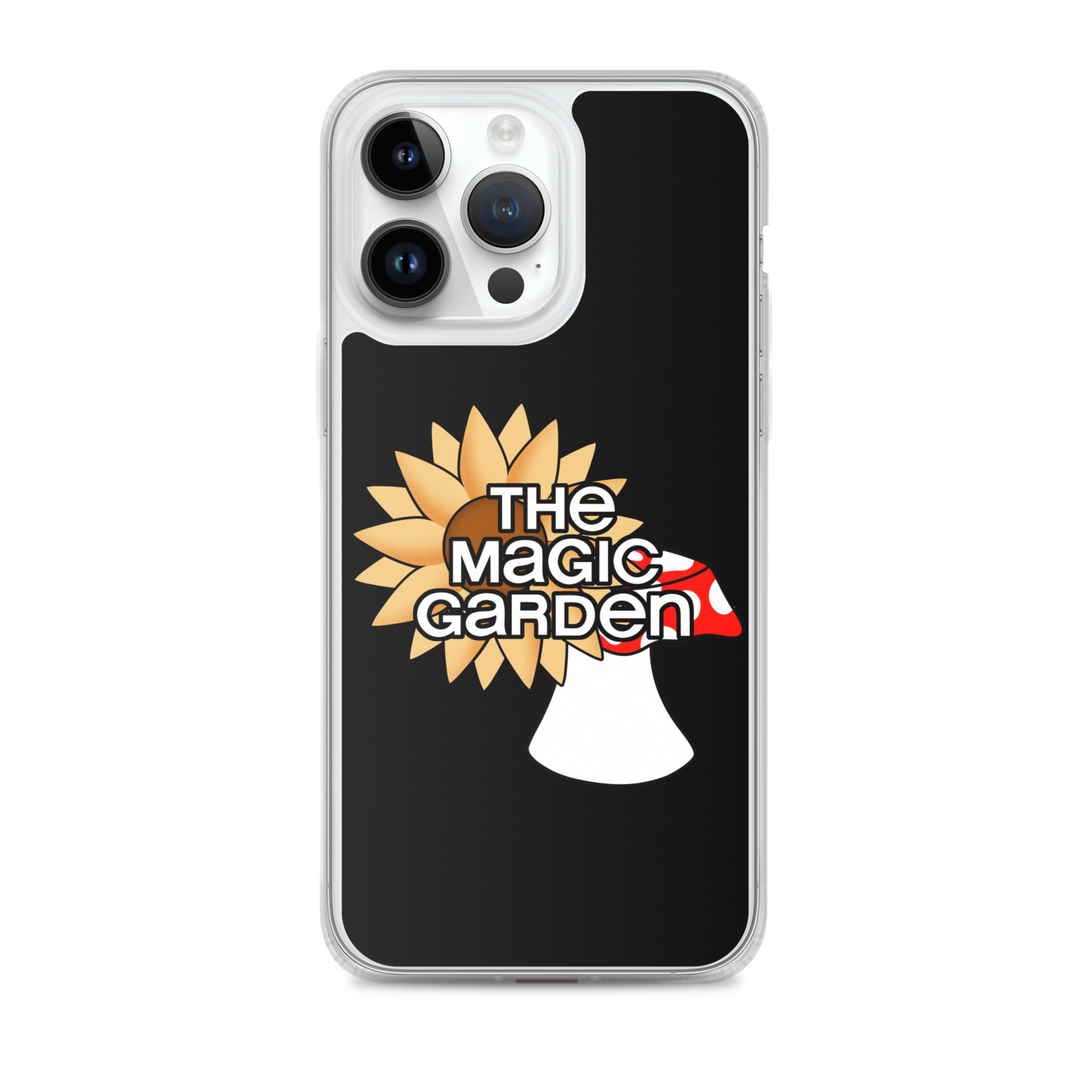 TMG Mushroom & Sunflower iPhone Cover, Black