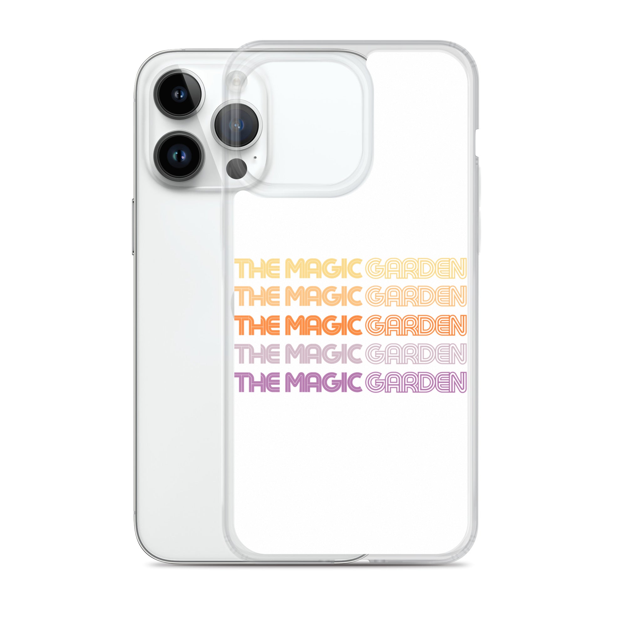 TMG 70s Yellow Rainbow iPhone Cover, White