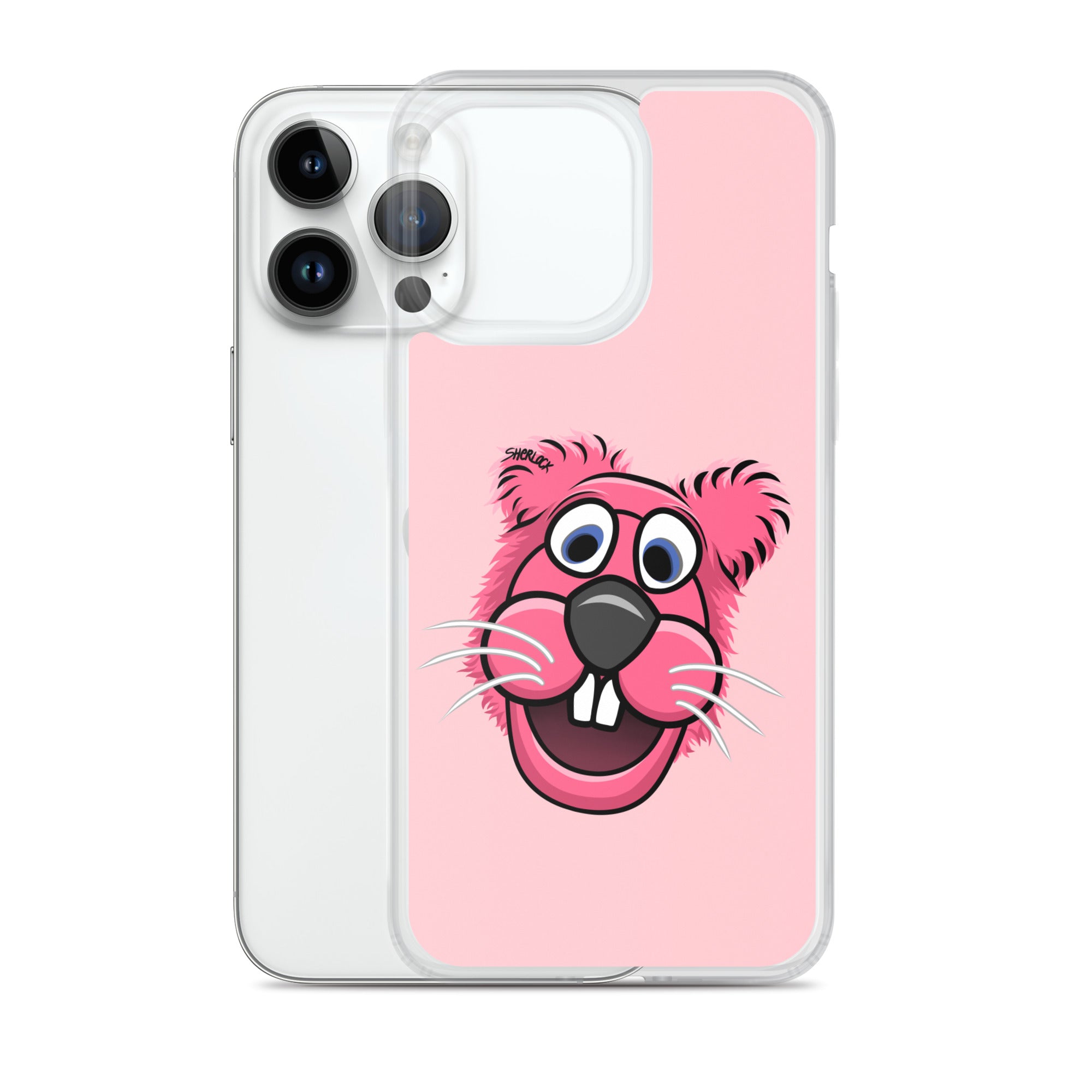 Sherlock The Squirrel iPhone Cover, Pink
