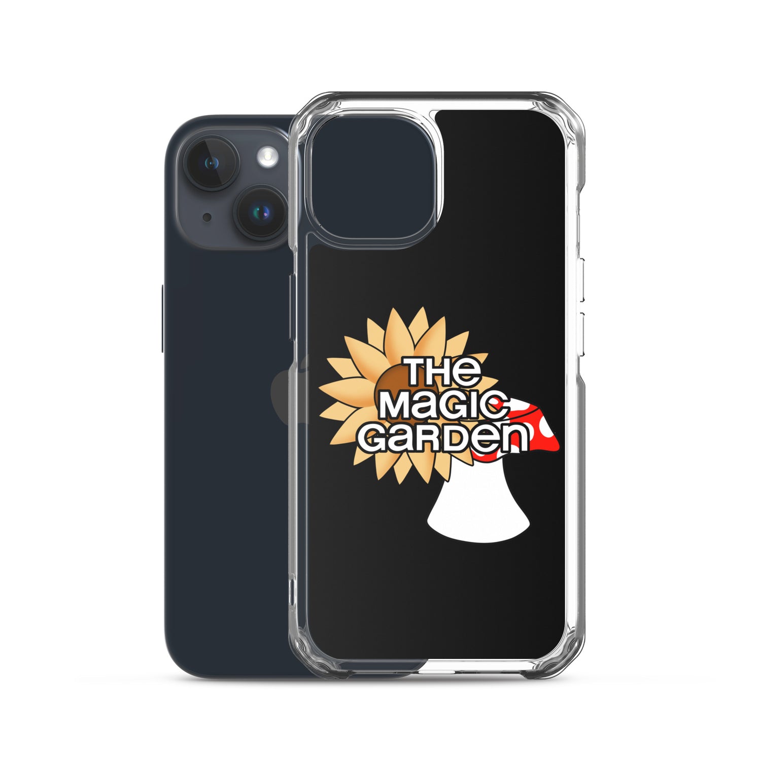 TMG Mushroom & Sunflower iPhone Cover, Black