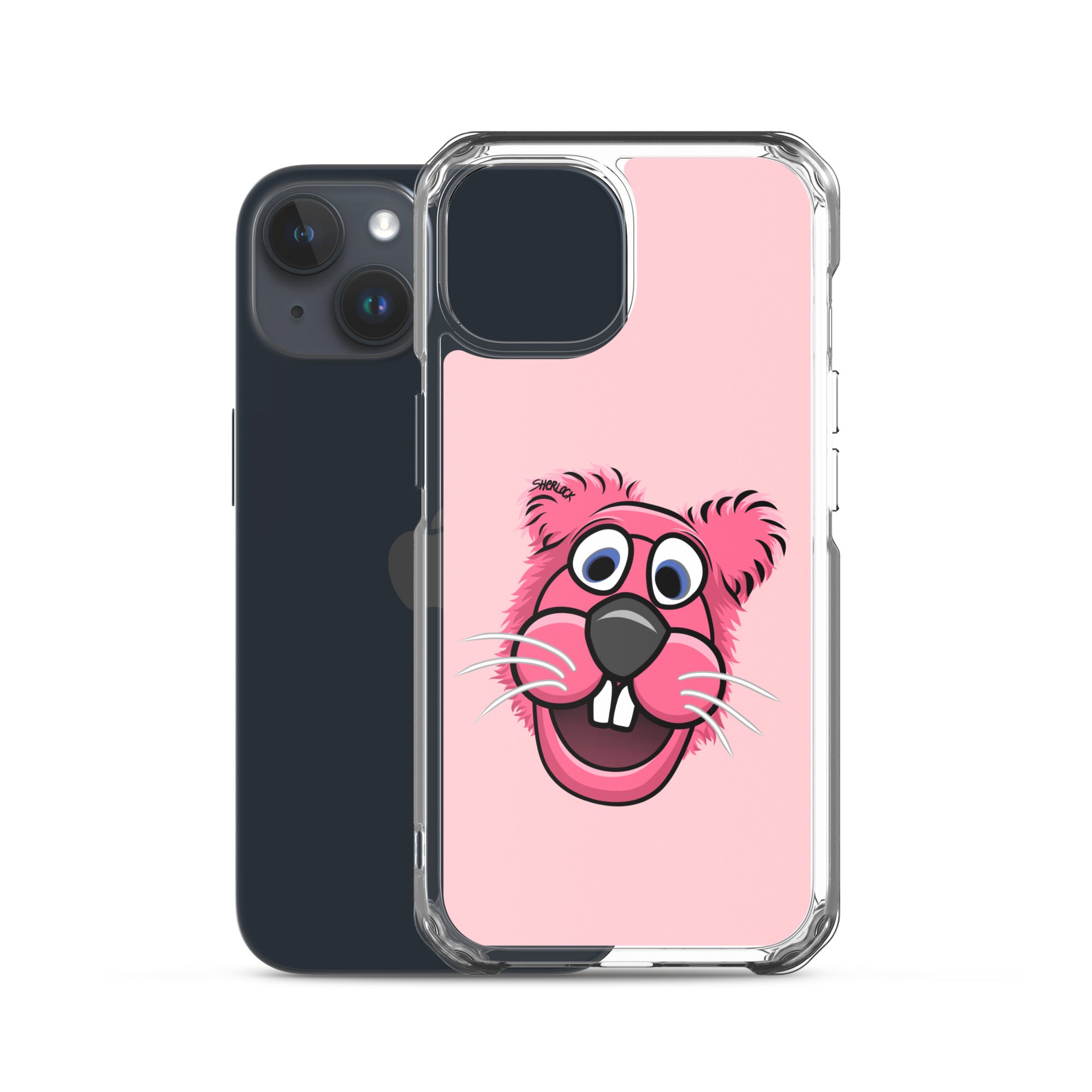 Sherlock The Squirrel iPhone Cover, Pink