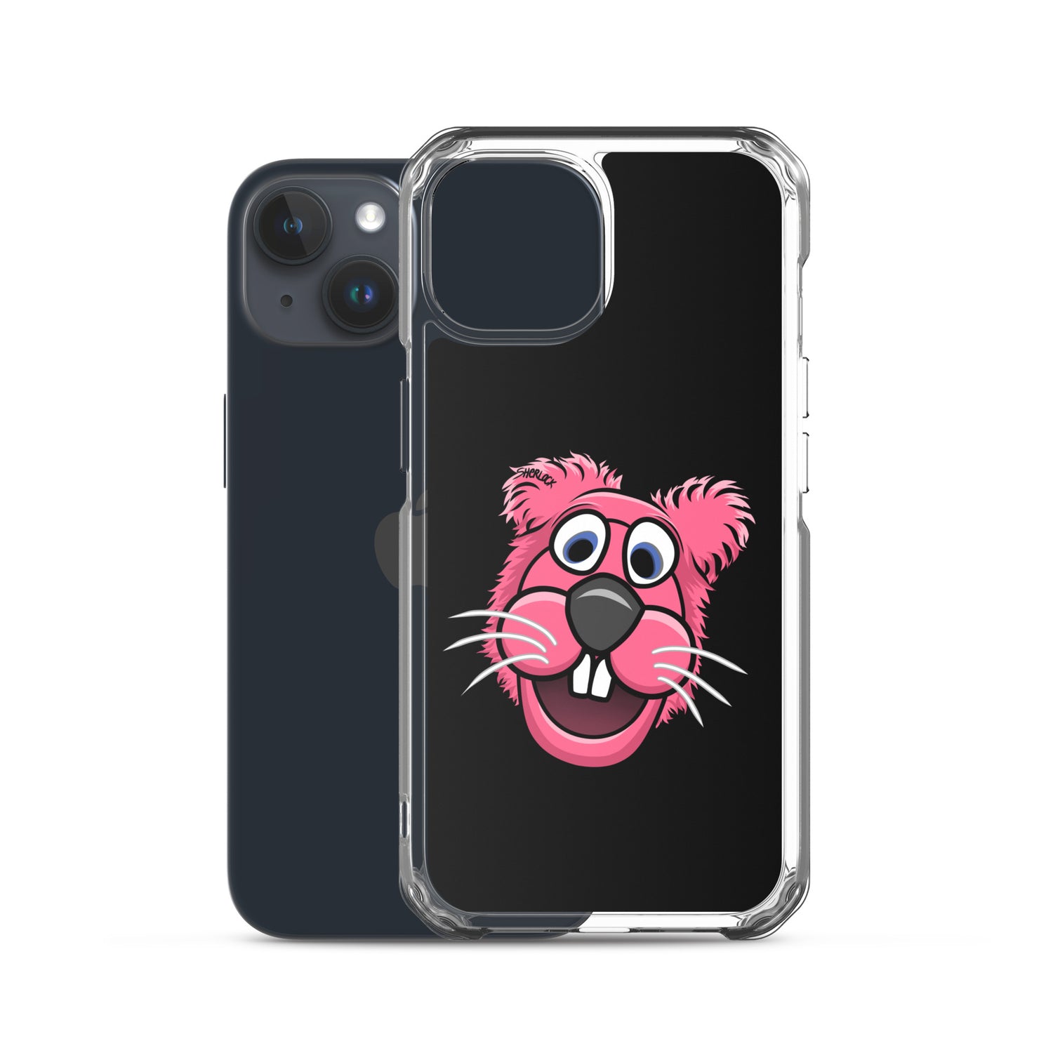 Sherlock The Squirrel iPhone Cover, Black