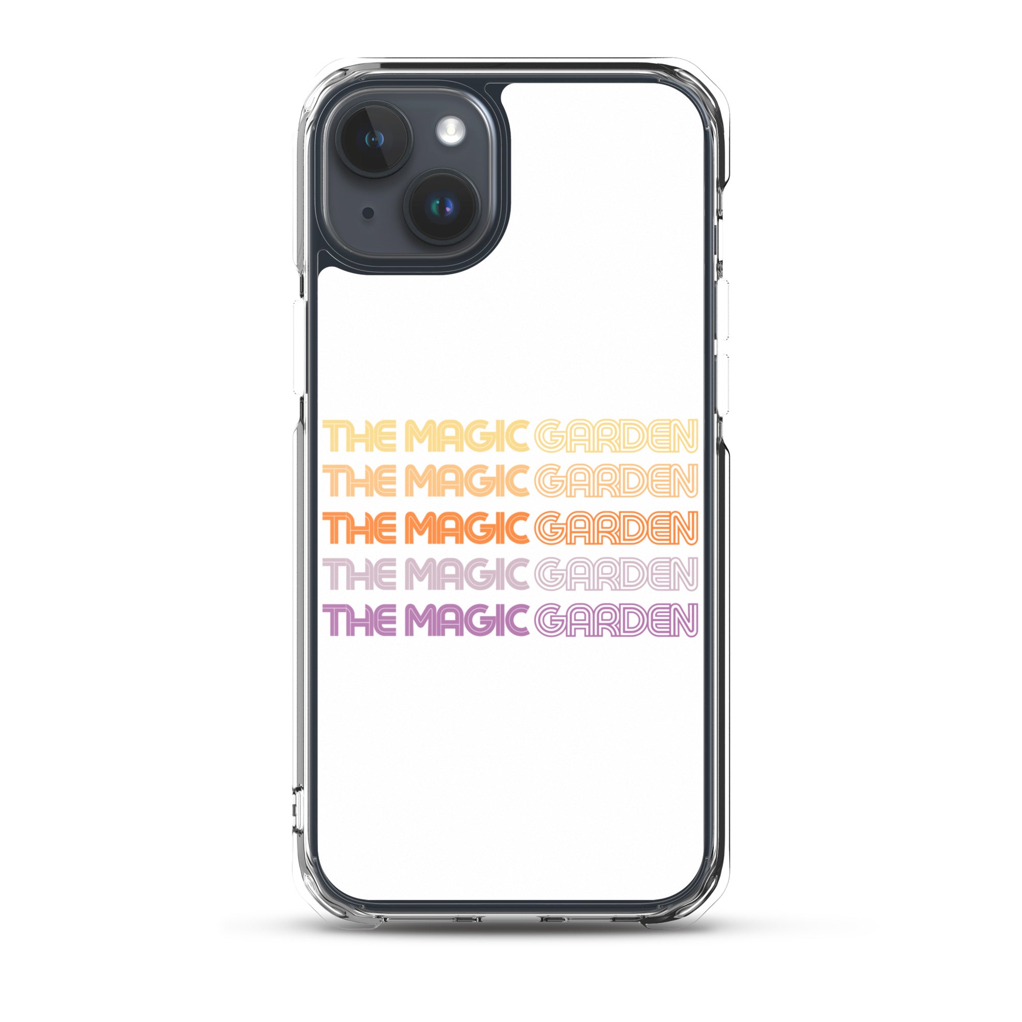 TMG 70s Yellow Rainbow iPhone Cover, White
