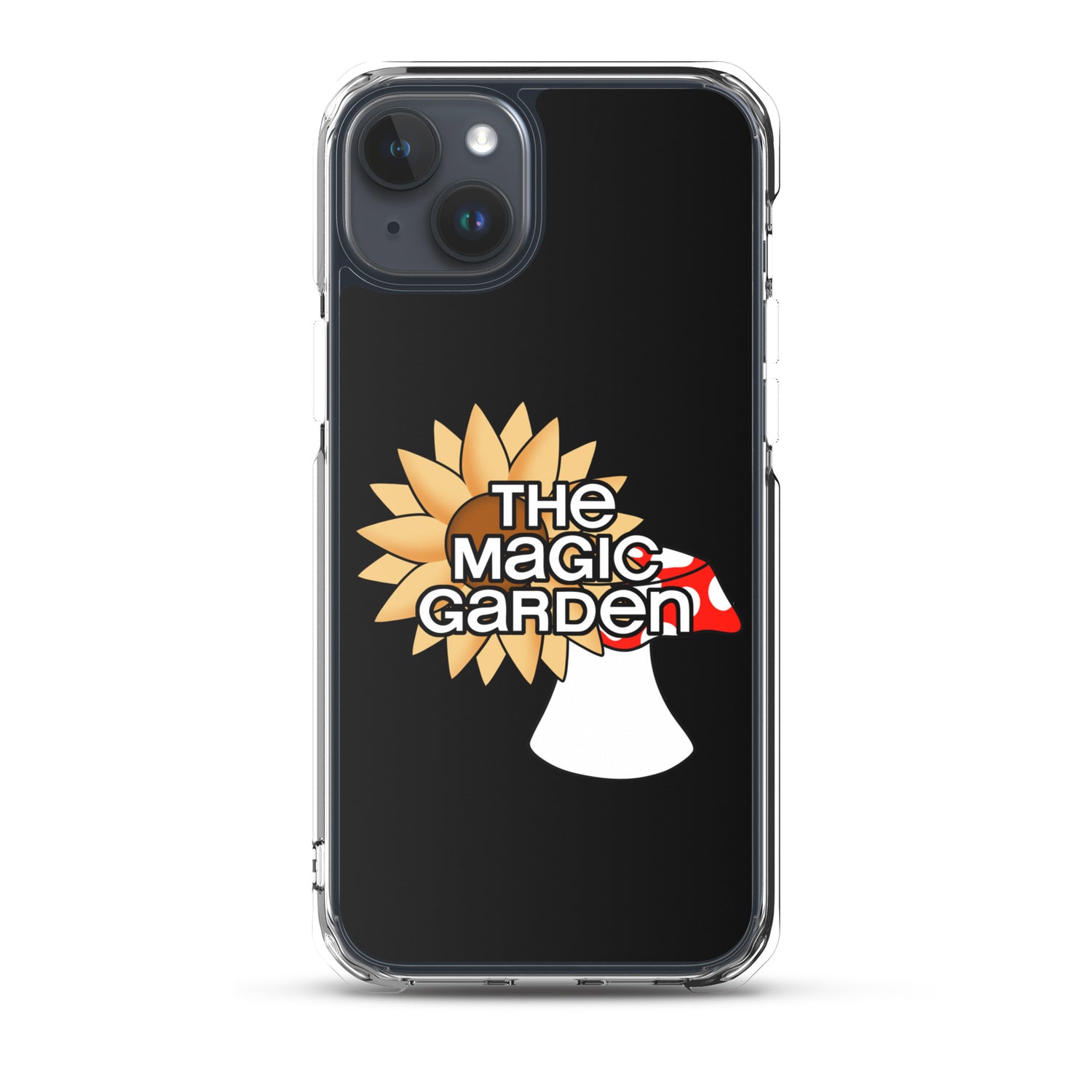 TMG Mushroom & Sunflower iPhone Cover, Black