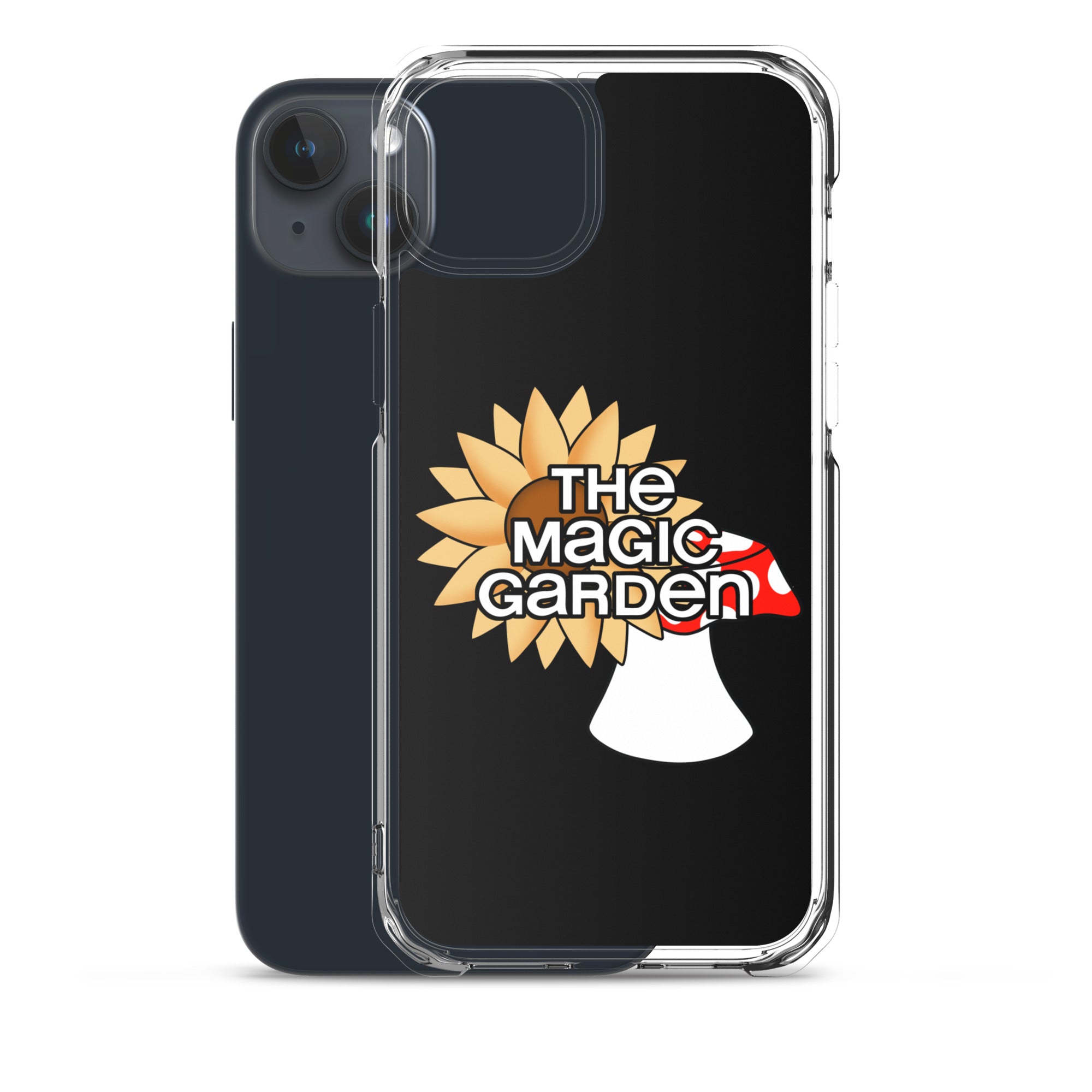 TMG Mushroom & Sunflower iPhone Cover, Black
