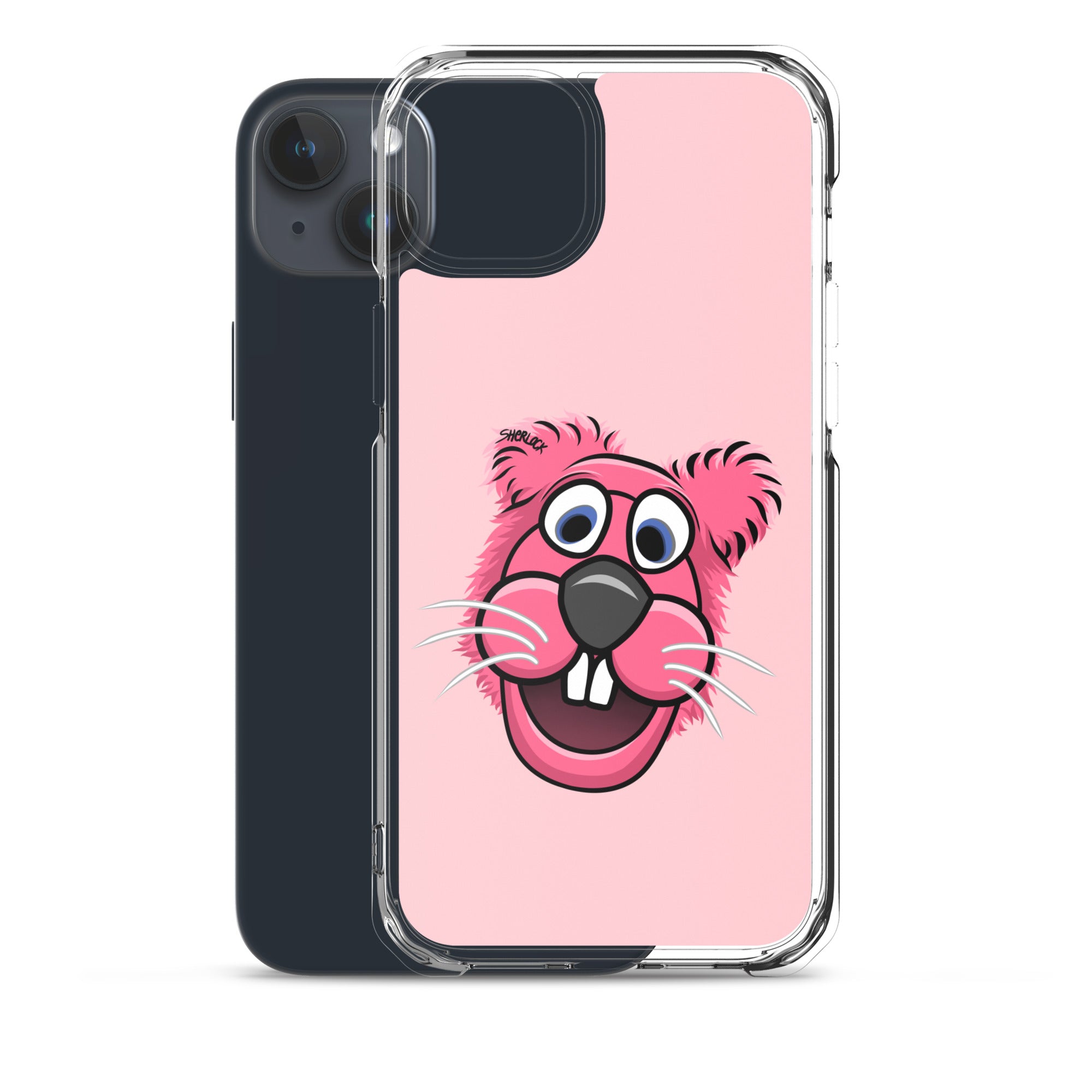 Sherlock The Squirrel iPhone Cover, Pink