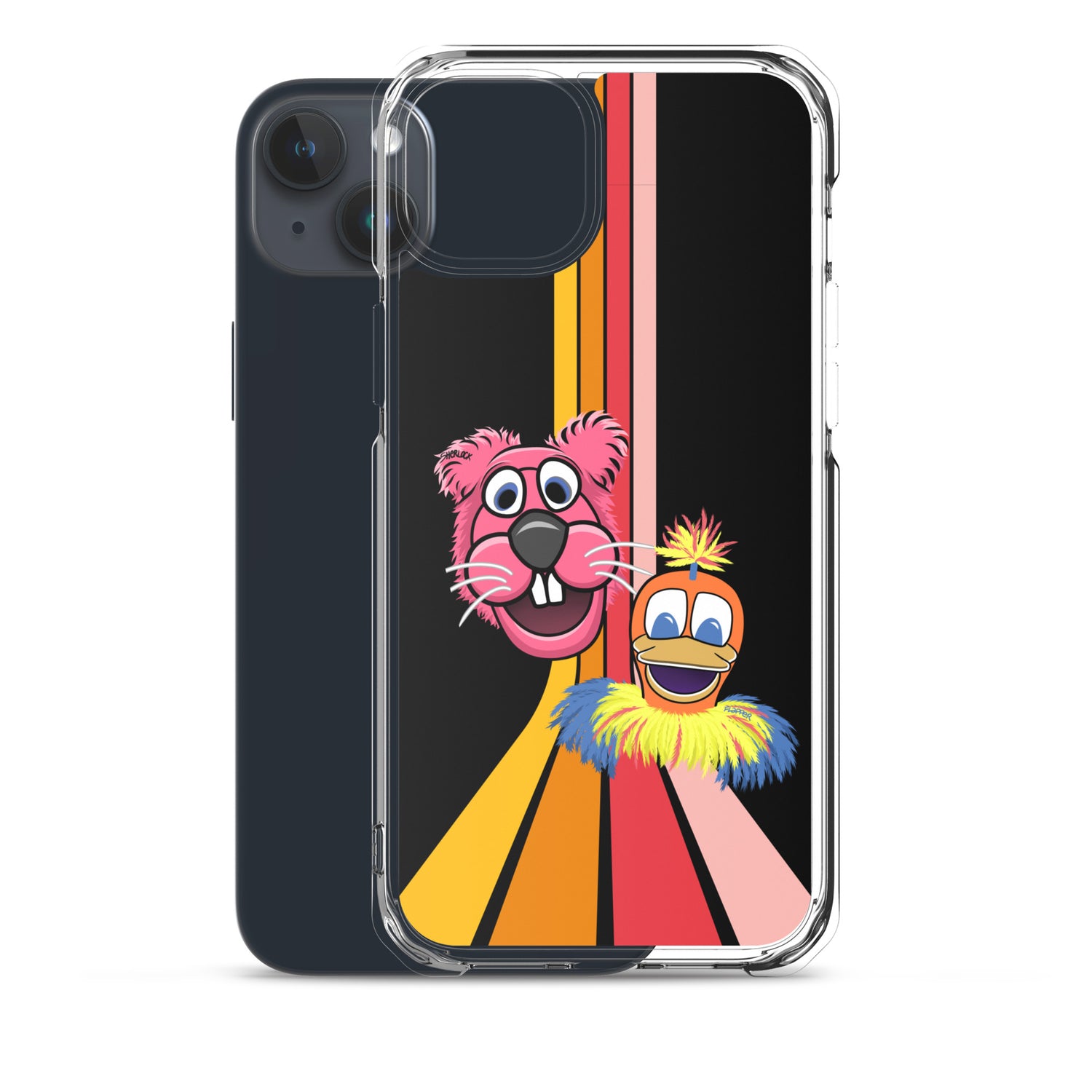 Sherlock & Flapper iPhone Cover, Black