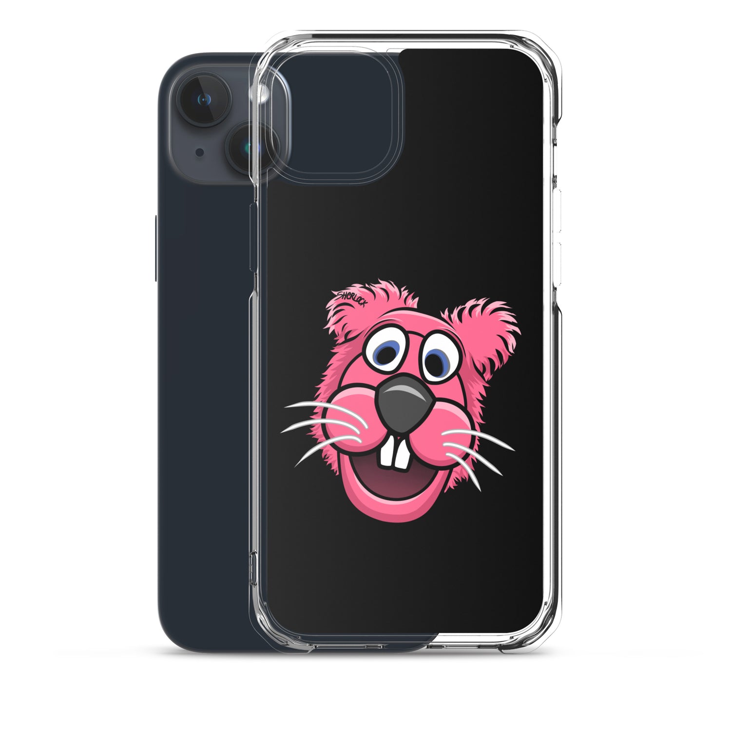 Sherlock The Squirrel iPhone Cover, Black