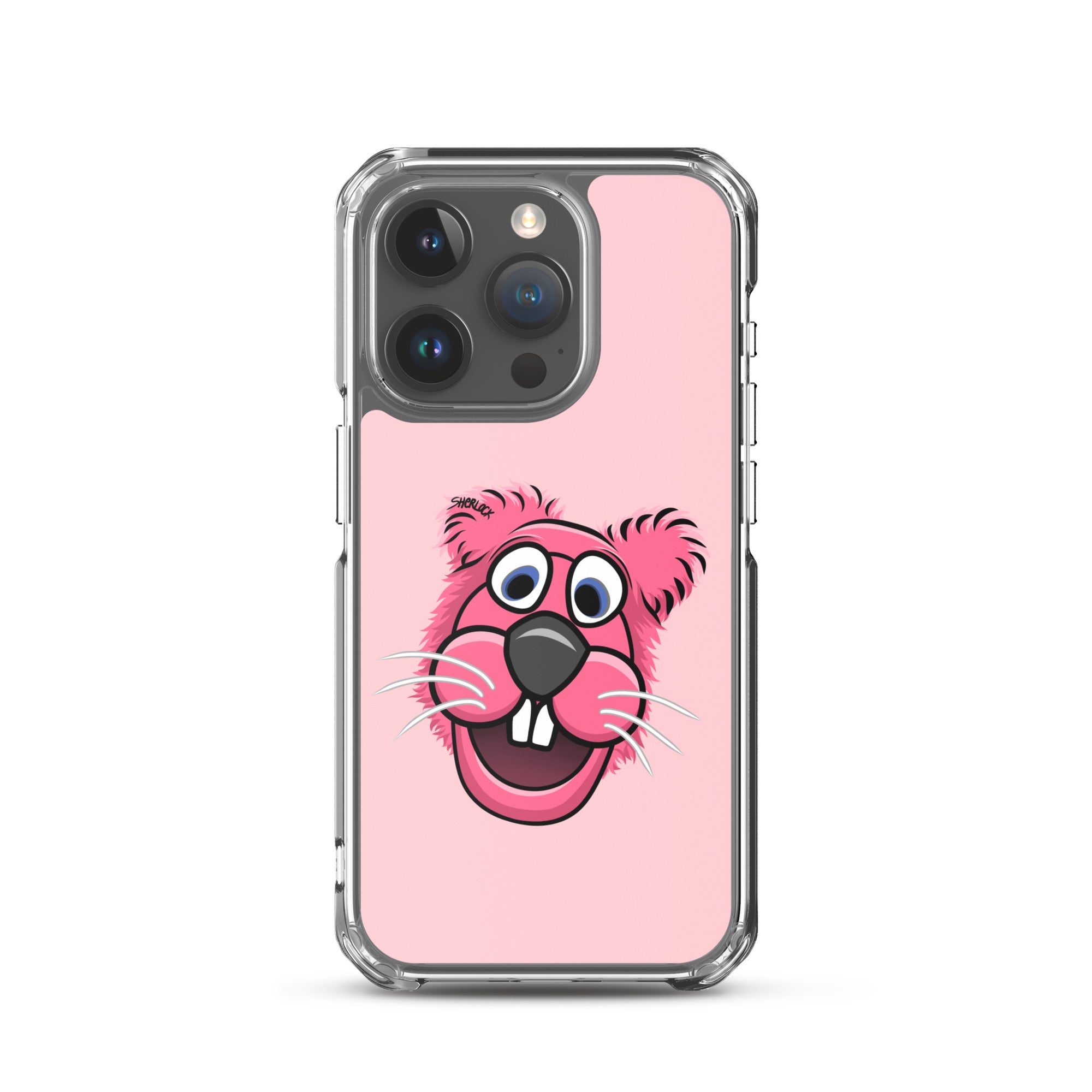 Sherlock The Squirrel iPhone Cover, Pink