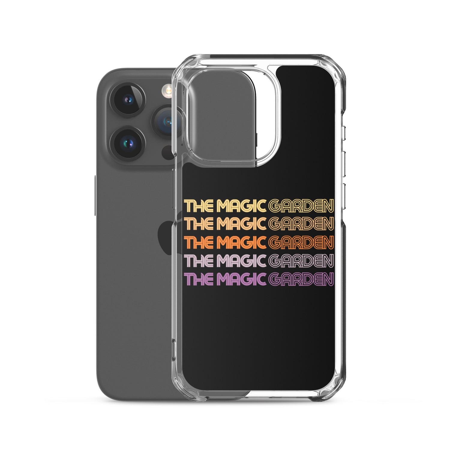 TMG 70s Yellow Rainbow iPhone Cover, Black
