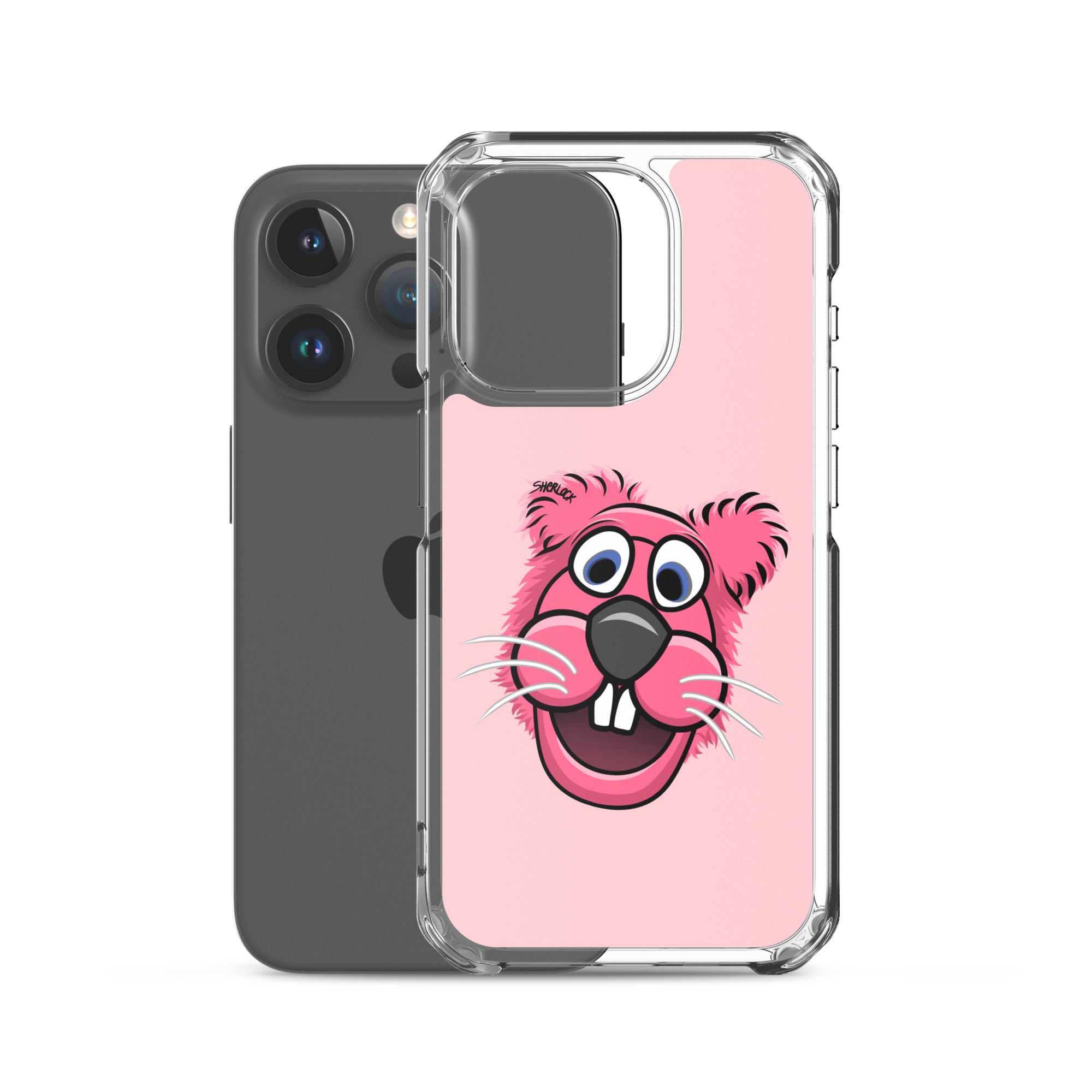 Sherlock The Squirrel iPhone Cover, Pink