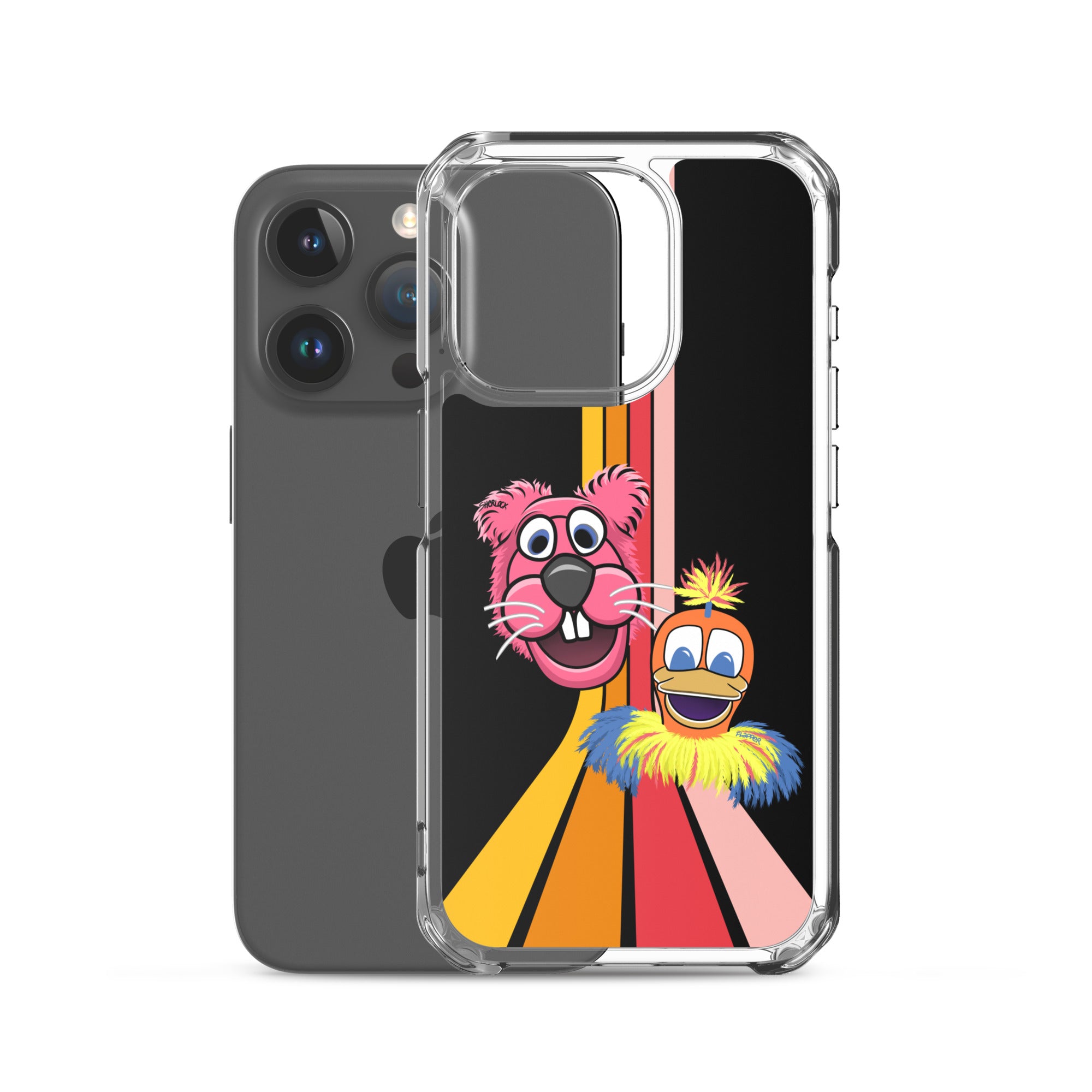 Sherlock & Flapper iPhone Cover, Black