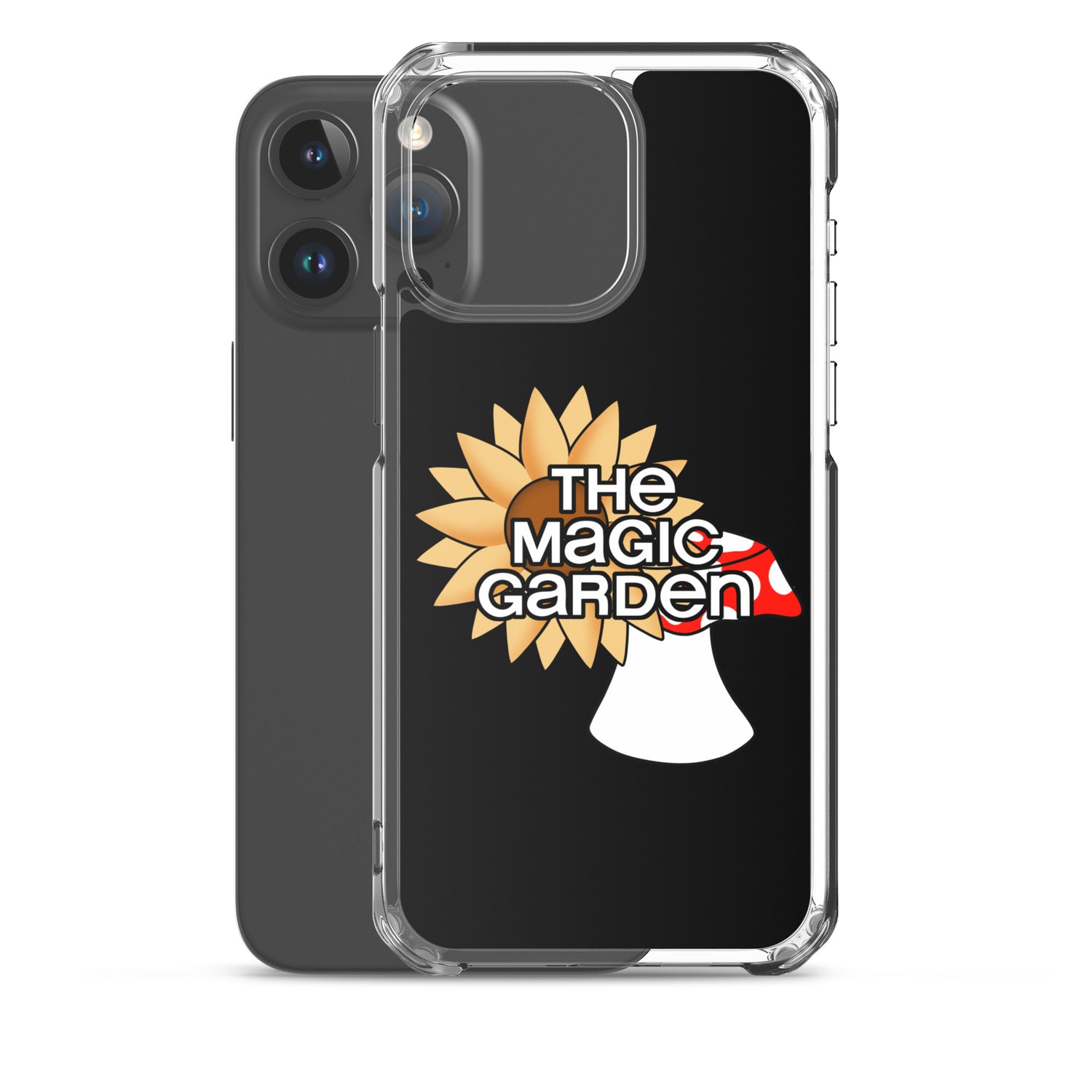 TMG Mushroom & Sunflower iPhone Cover, Black