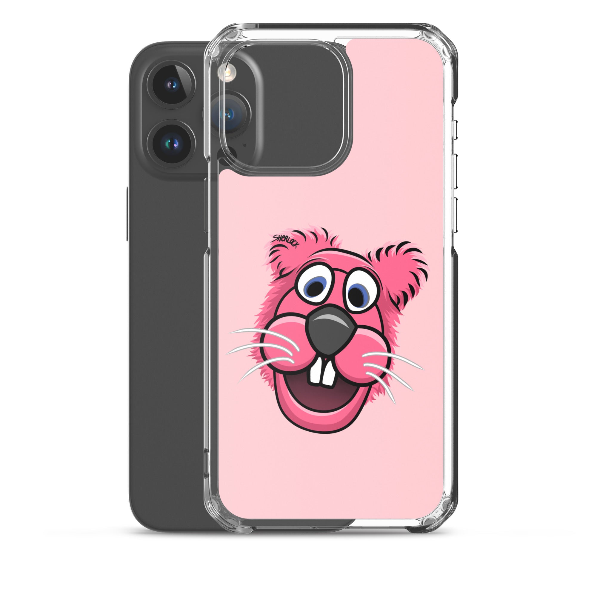 Sherlock The Squirrel iPhone Cover, Pink