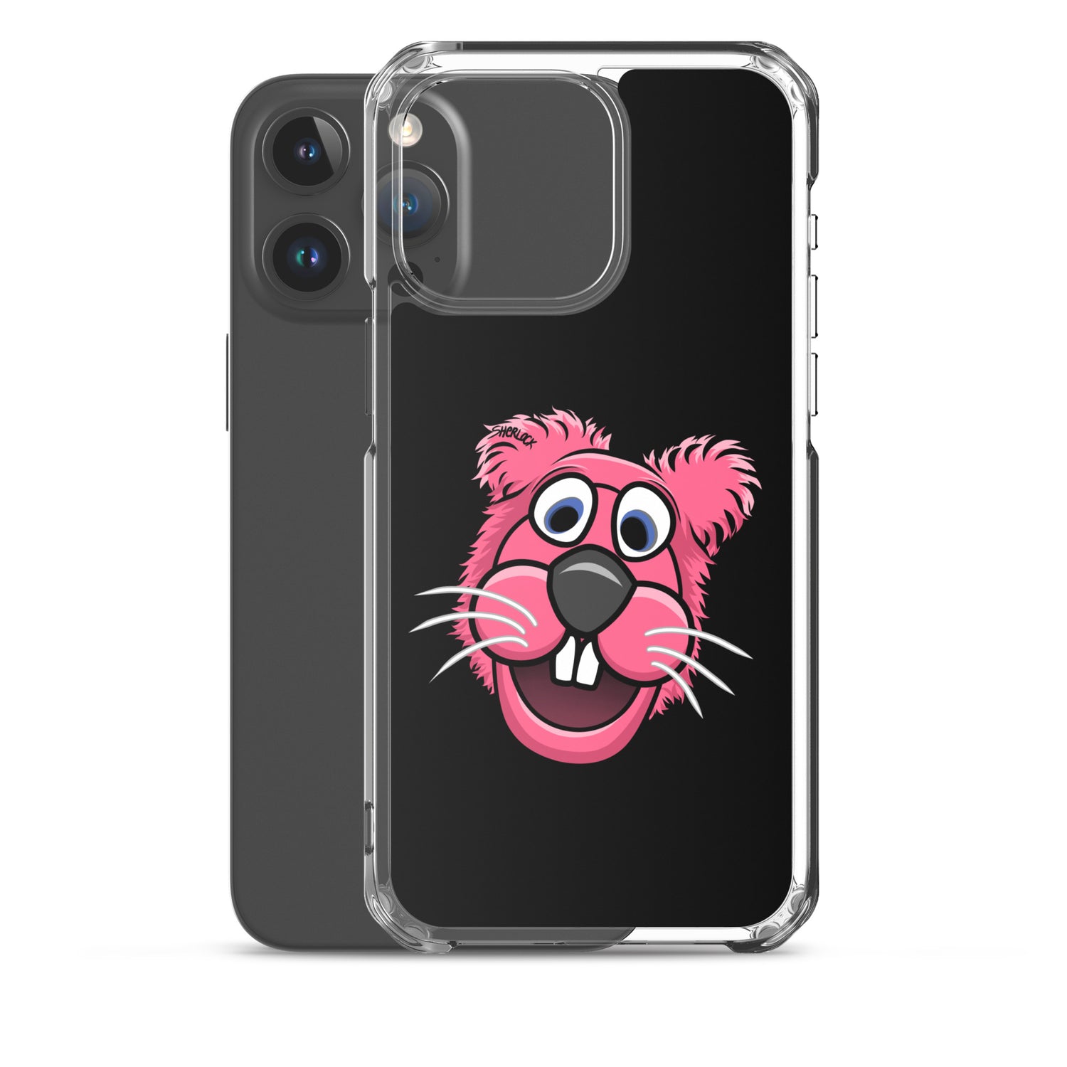 Sherlock The Squirrel iPhone Cover, Black