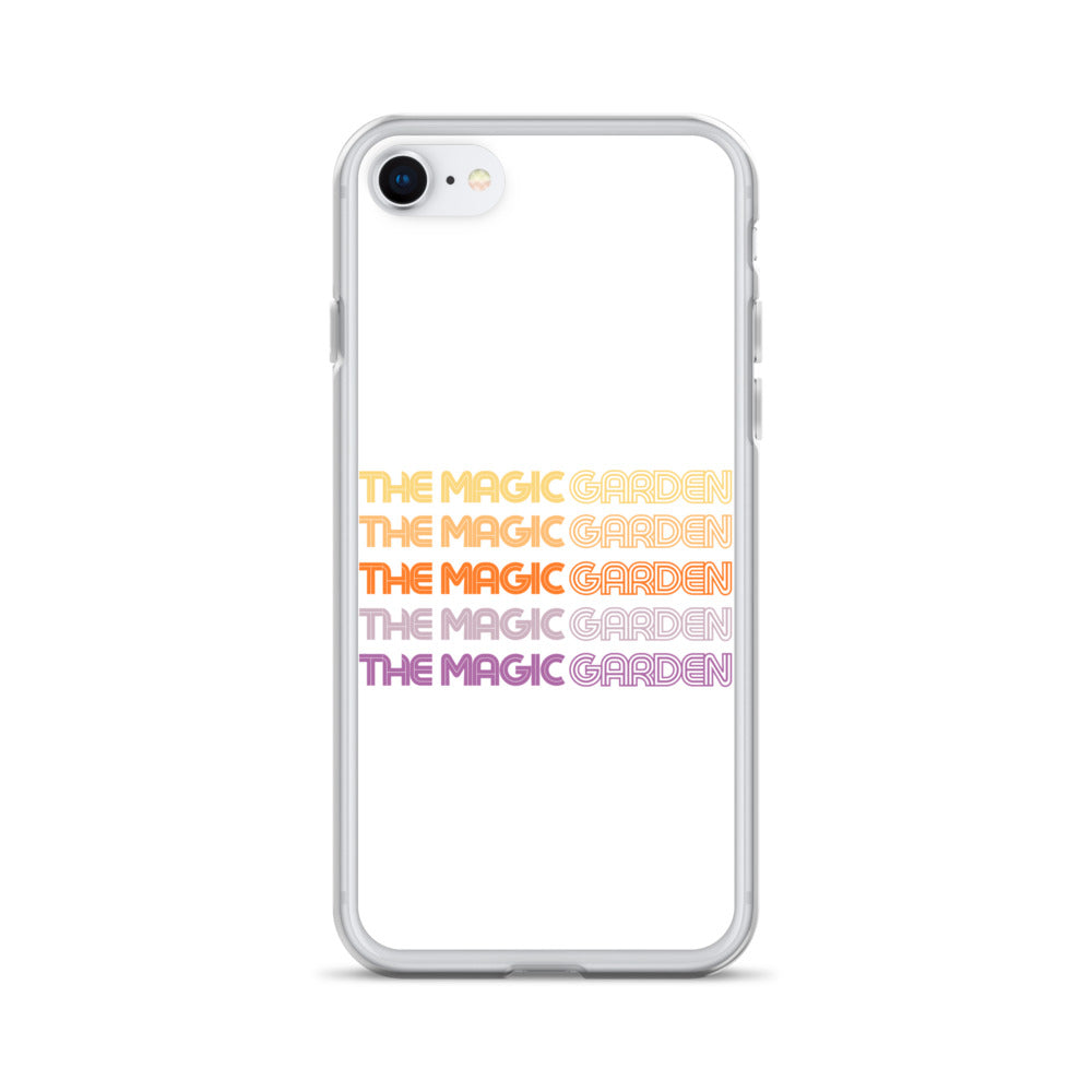 TMG 70s Yellow Rainbow iPhone Cover, White